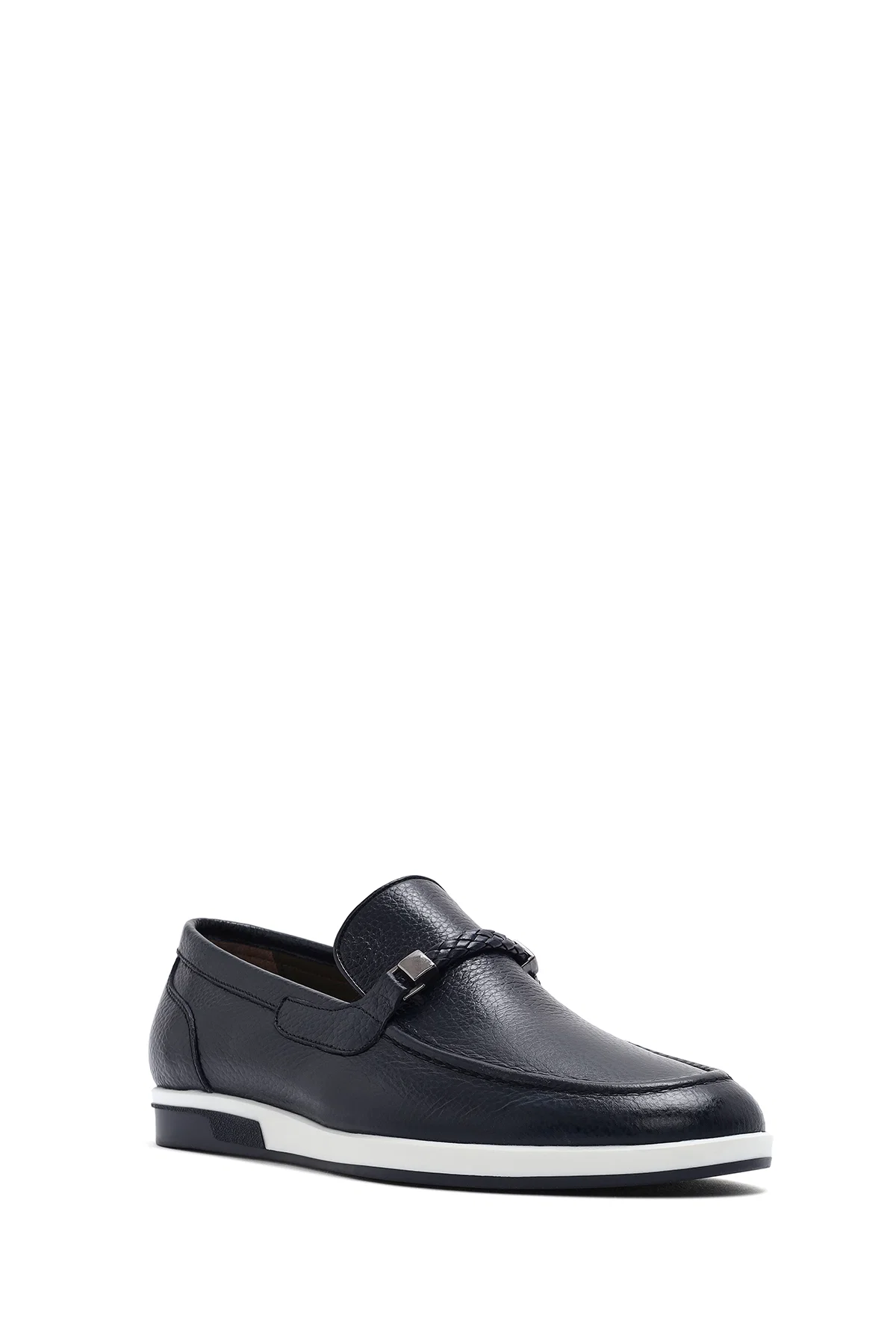 Erkek Lacivert Deri Casual Loafer - Image 6