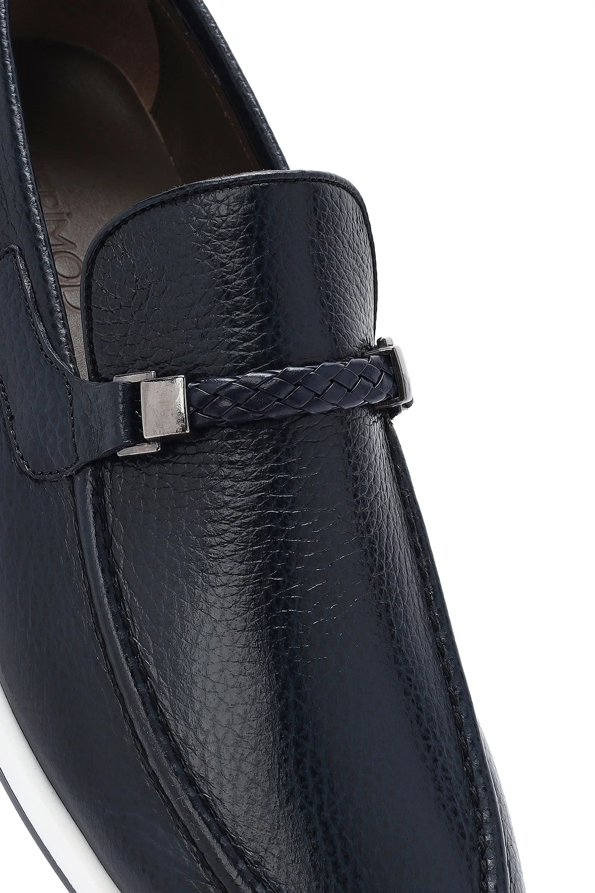 Erkek Lacivert Deri Casual Loafer - Image 9