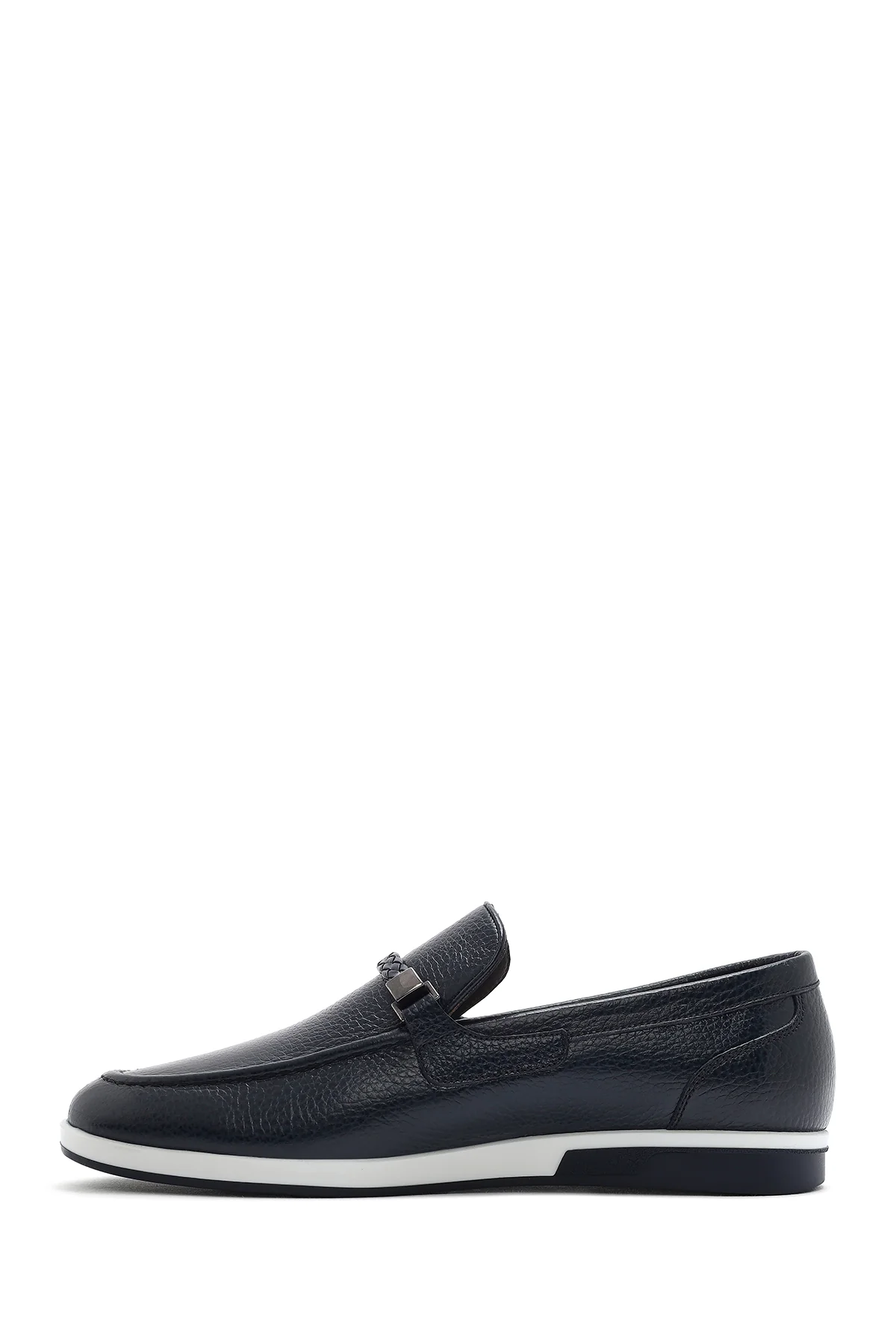 Erkek Lacivert Deri Casual Loafer - Image 3