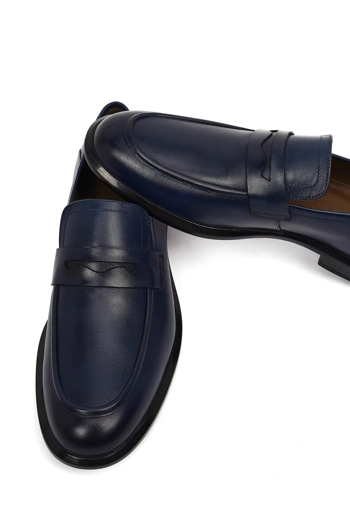 Erkek Lacivert Deri Casual Loafer - Image 11