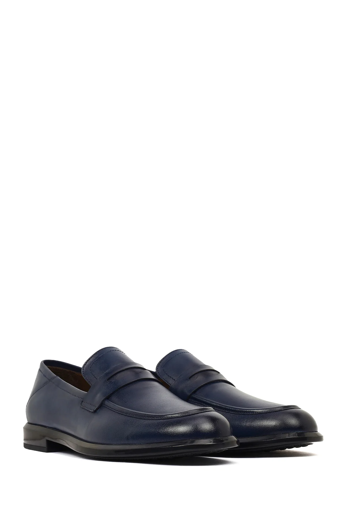 Erkek Lacivert Deri Casual Loafer - Image 2