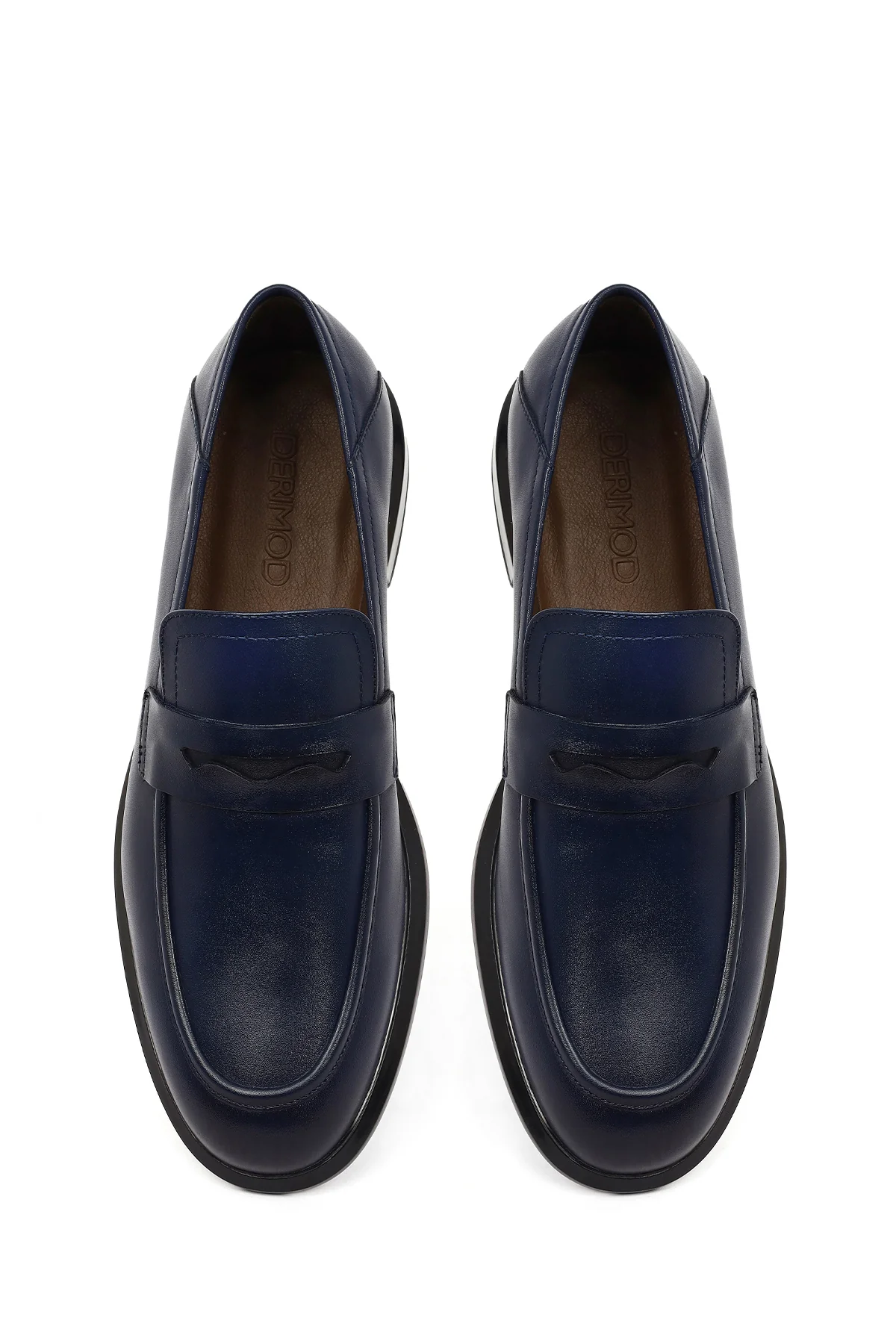 Erkek Lacivert Deri Casual Loafer - Image 4