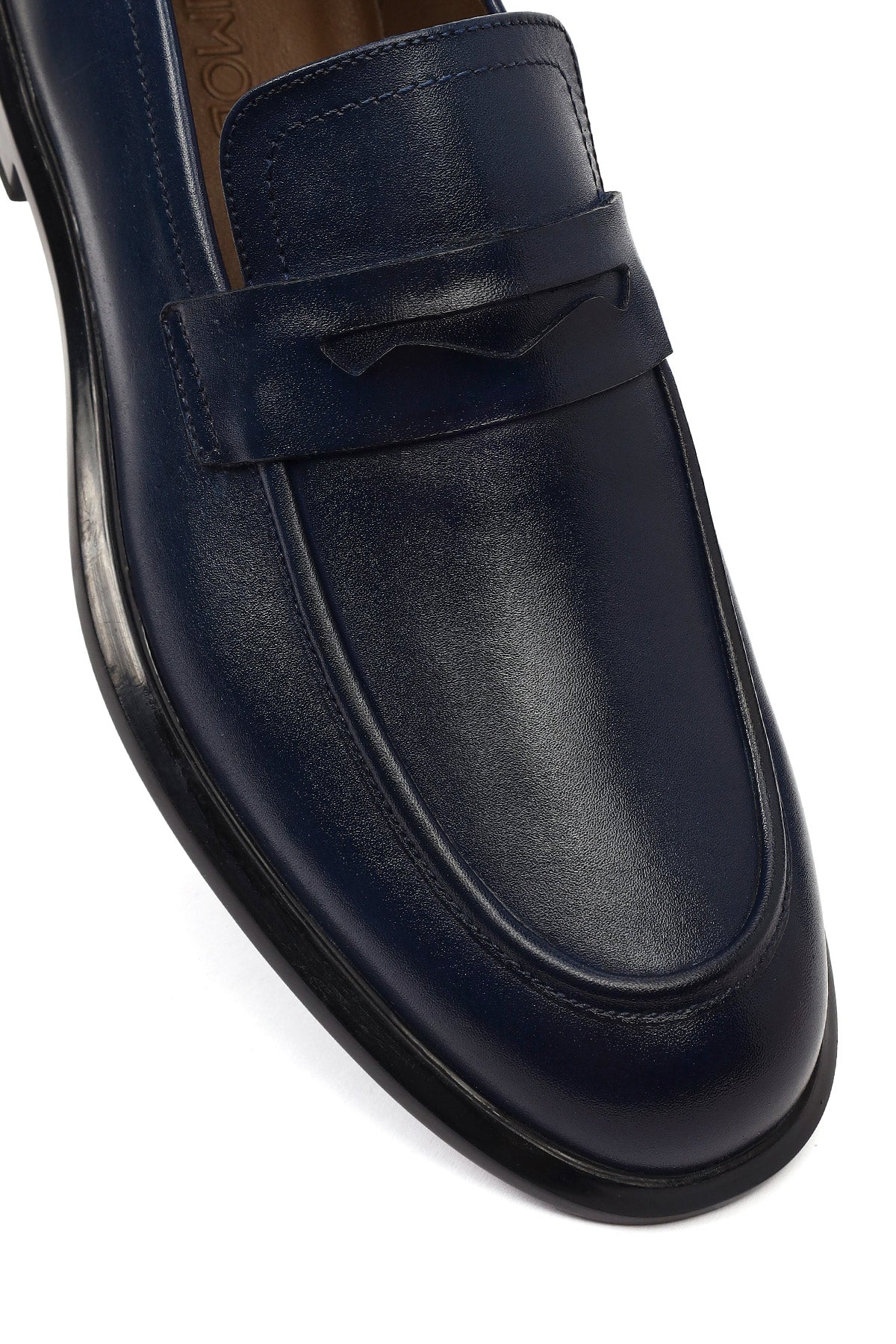 Erkek Lacivert Deri Casual Loafer - Image 9
