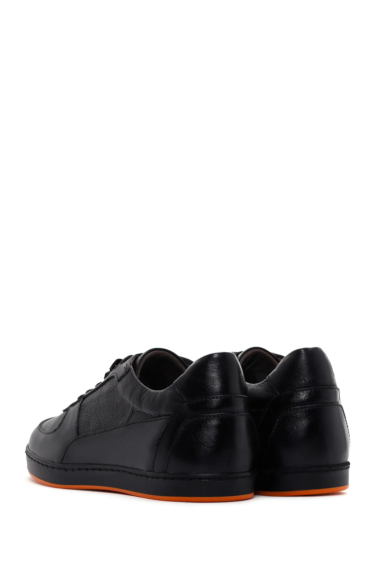 Erkek Lacivert Deri Casual Sneaker - Image 5