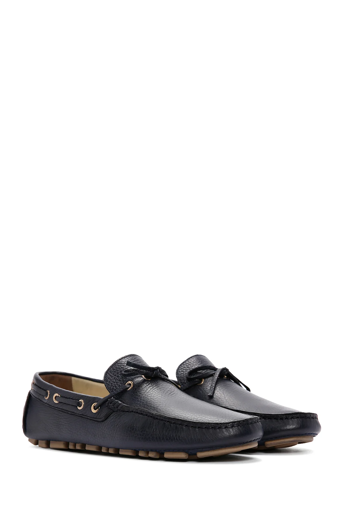 Erkek Lacivert Deri Comfort Loafer - Image 3
