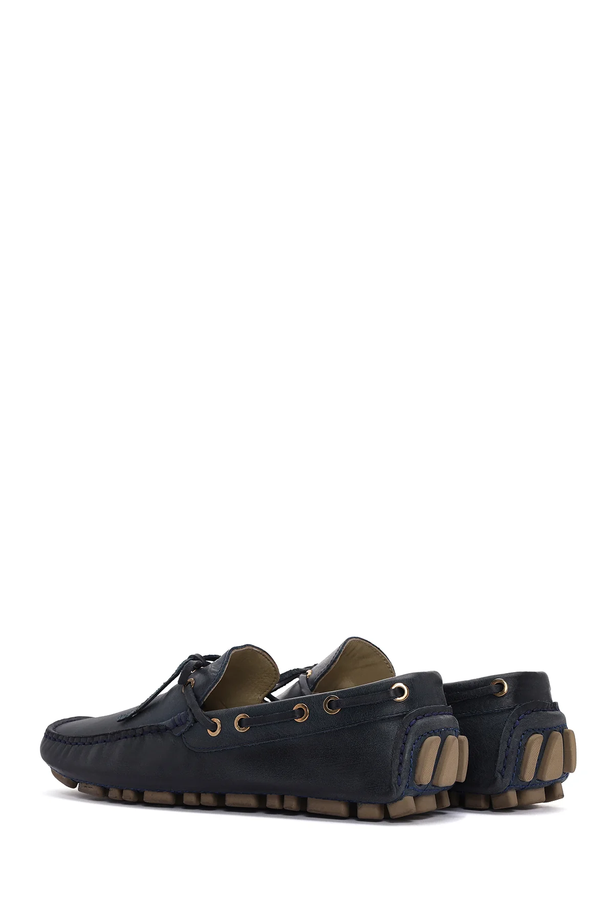 Erkek Lacivert Deri Comfort Loafer - Image 5