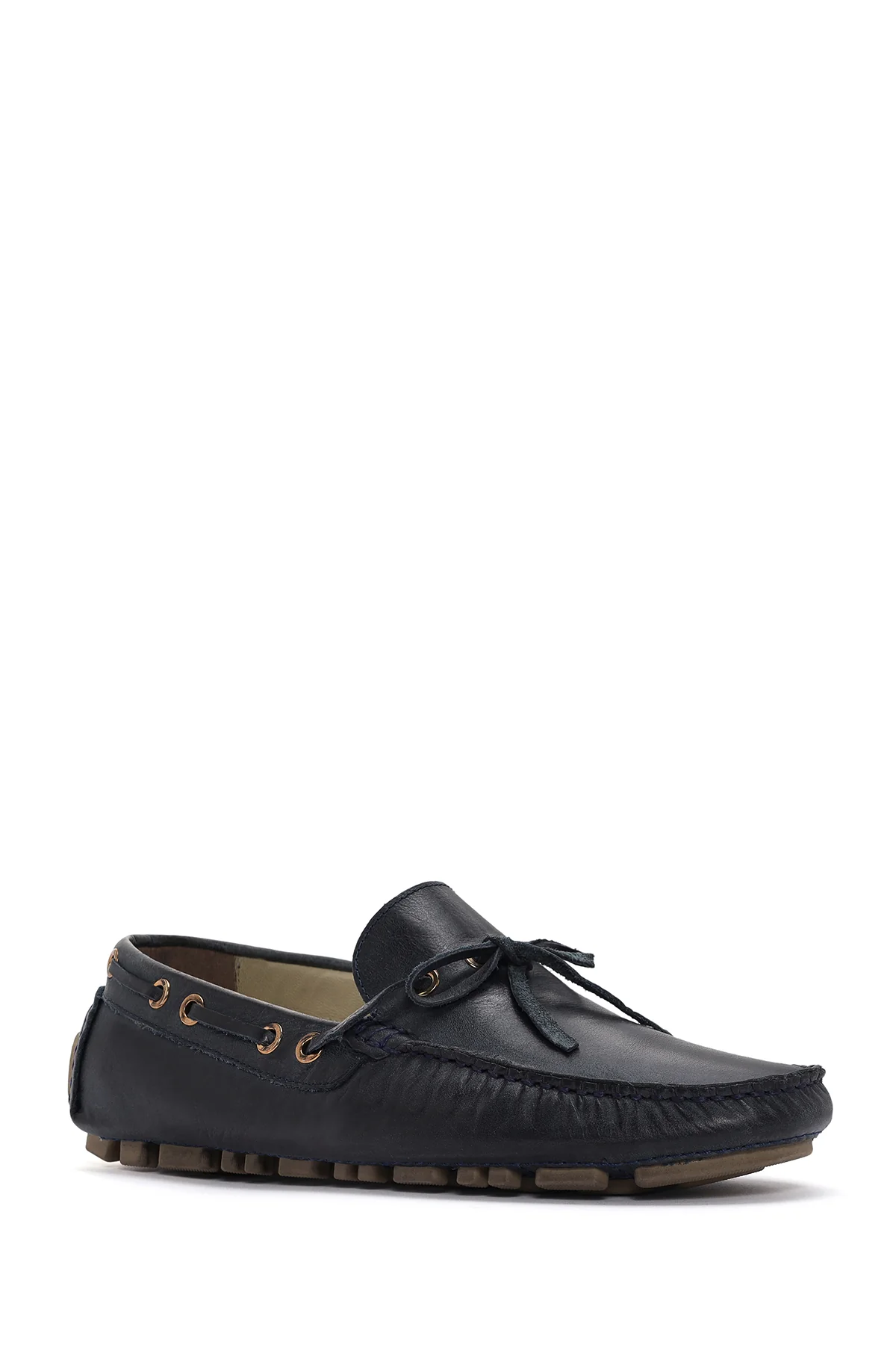 Erkek Lacivert Deri Comfort Loafer - Image 6