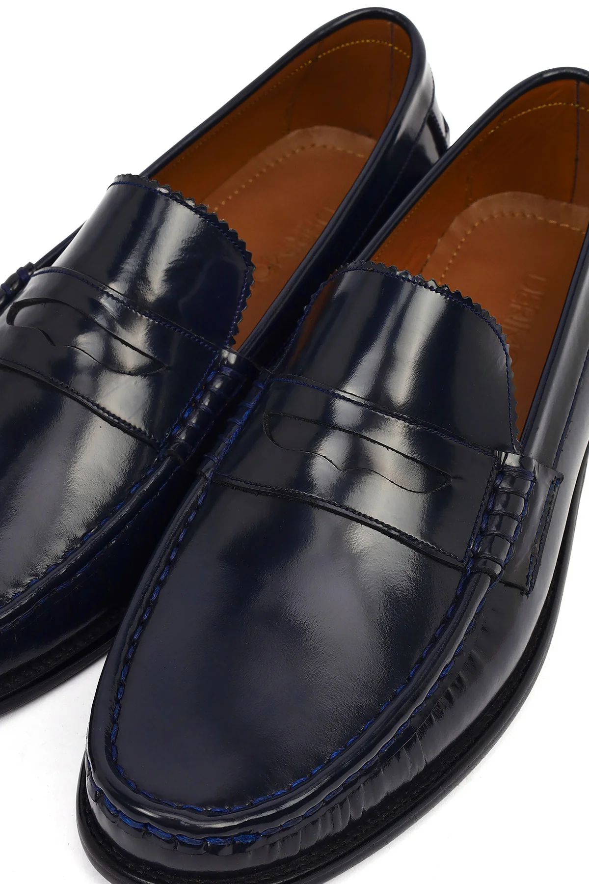 Erkek Lacivert Deri Klasik Loafer - Image 10