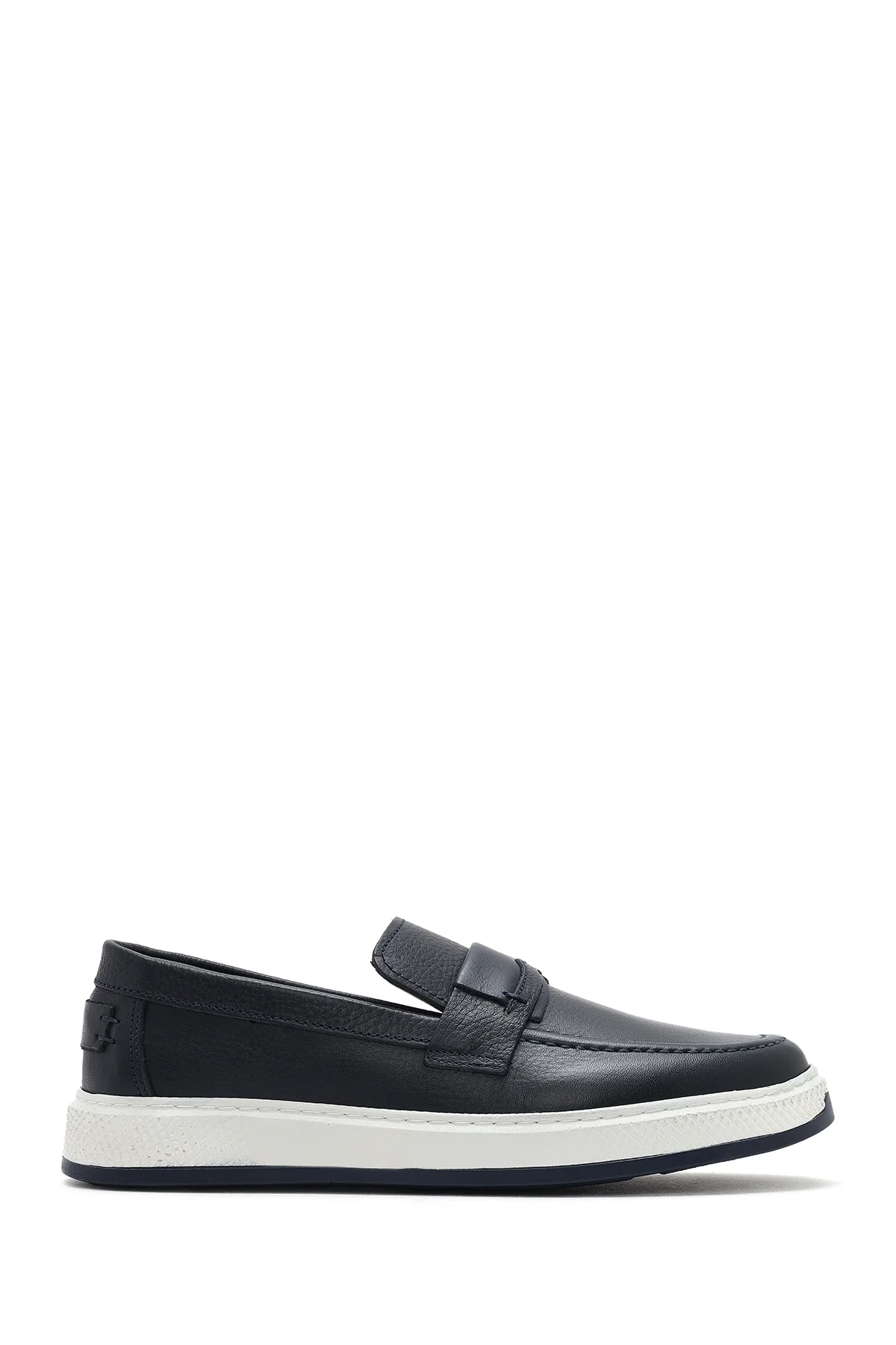 Erkek Lacivert Deri Loafer