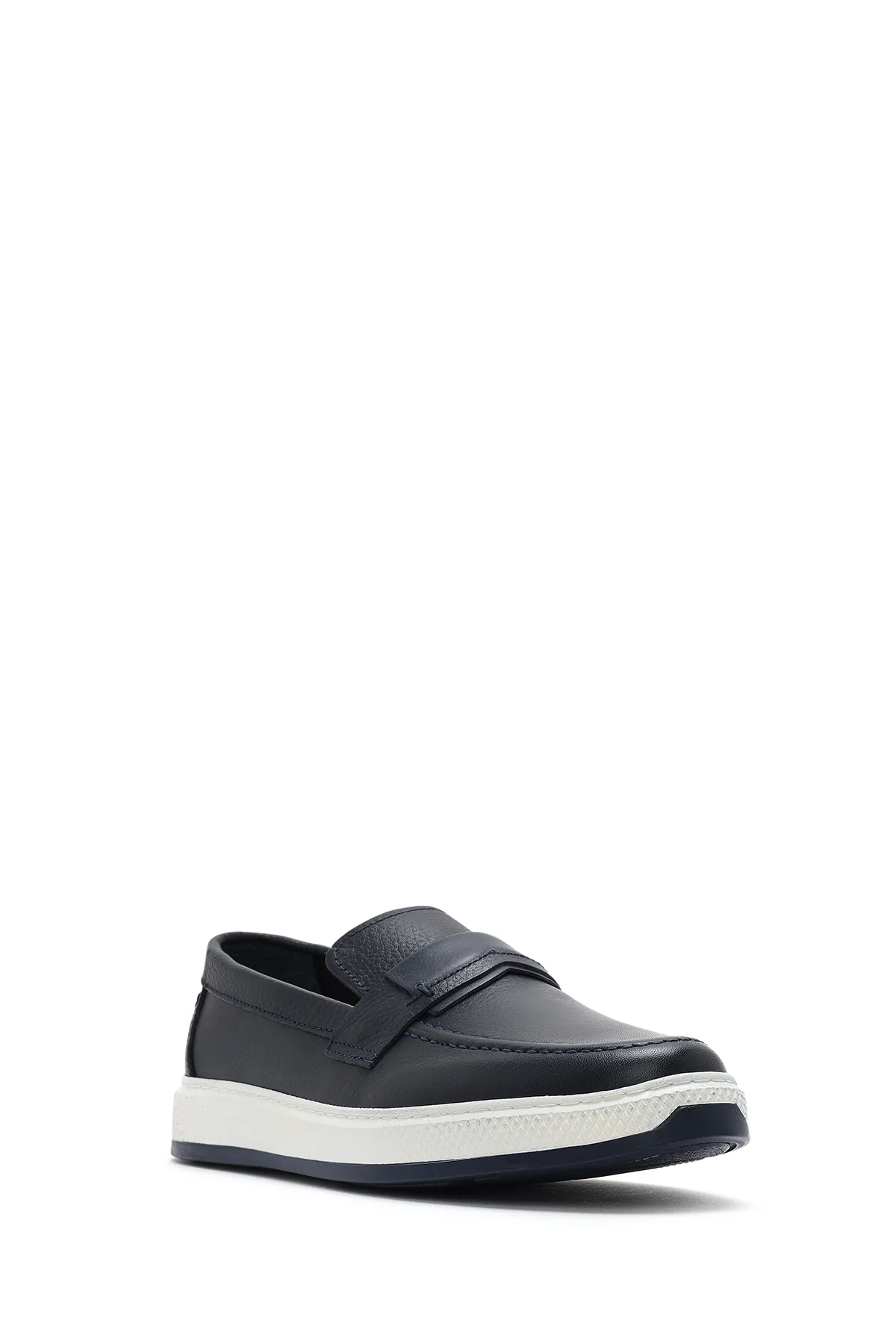 Erkek Lacivert Deri Loafer - Image 6
