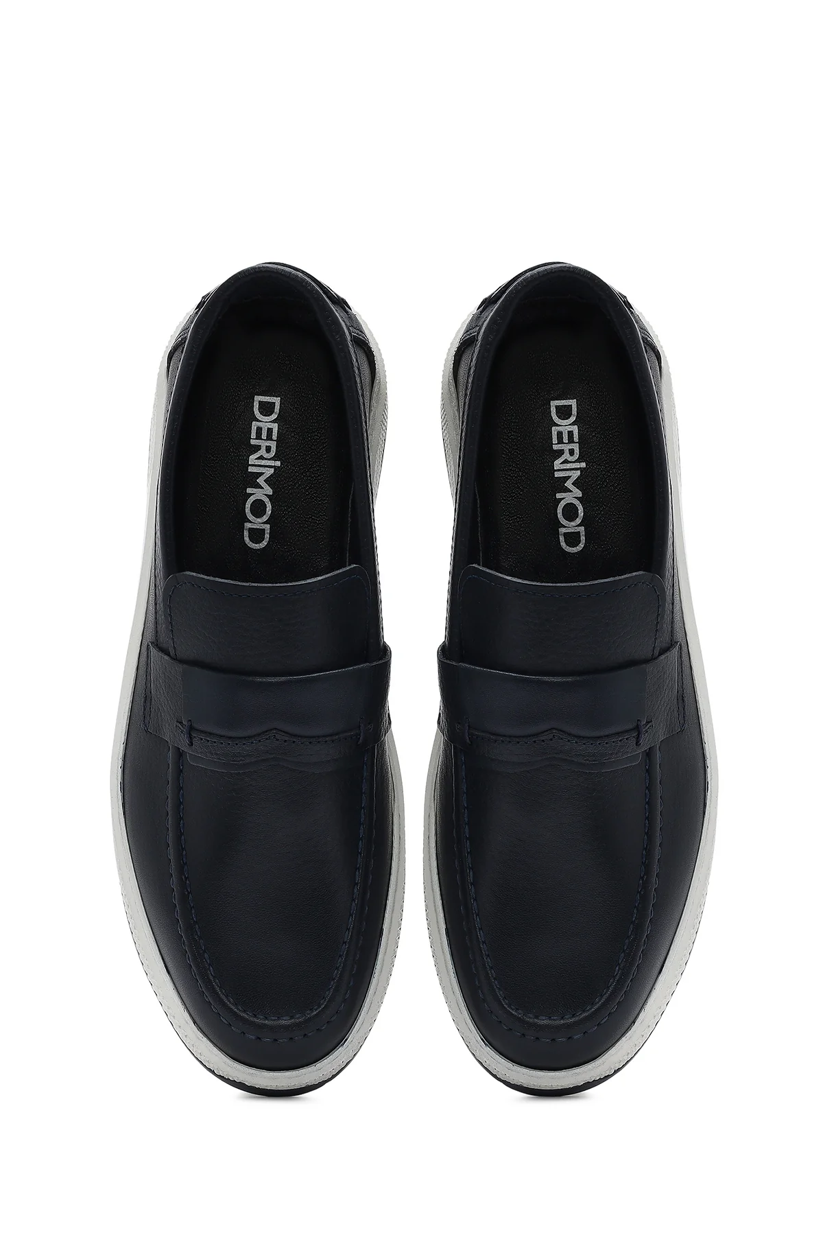 Erkek Lacivert Deri Loafer - Image 7