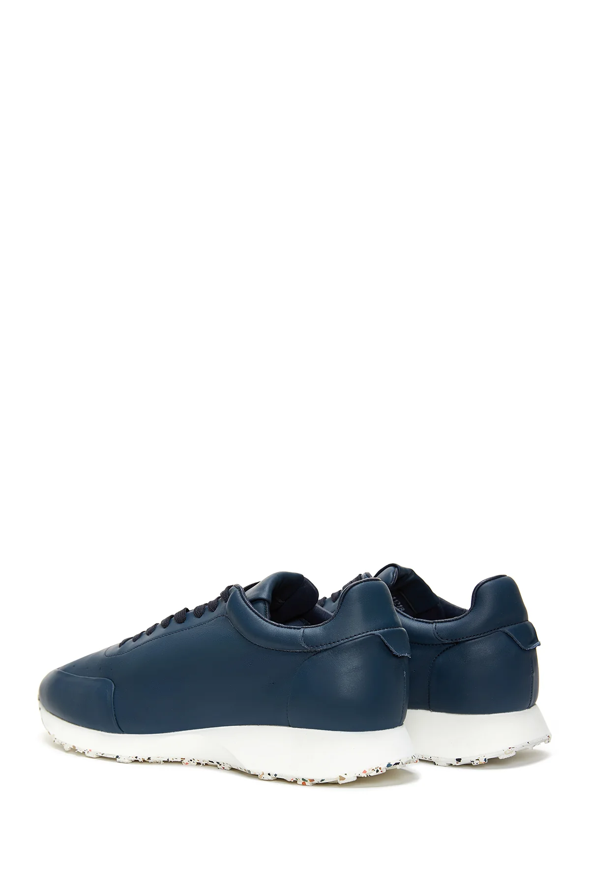 Erkek Lacivert Deri Sneaker - Image 5