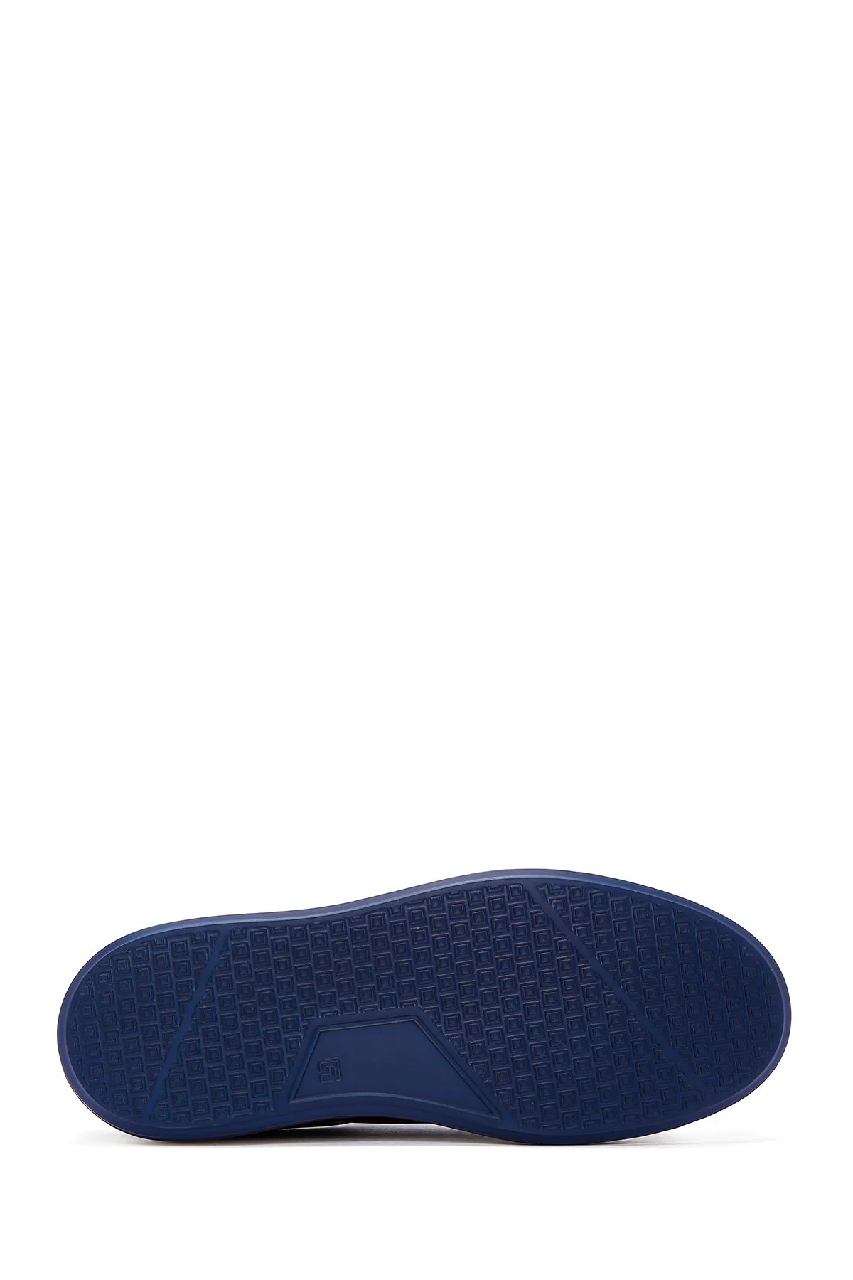 Erkek Lacivert Deri Sneaker - Image 4