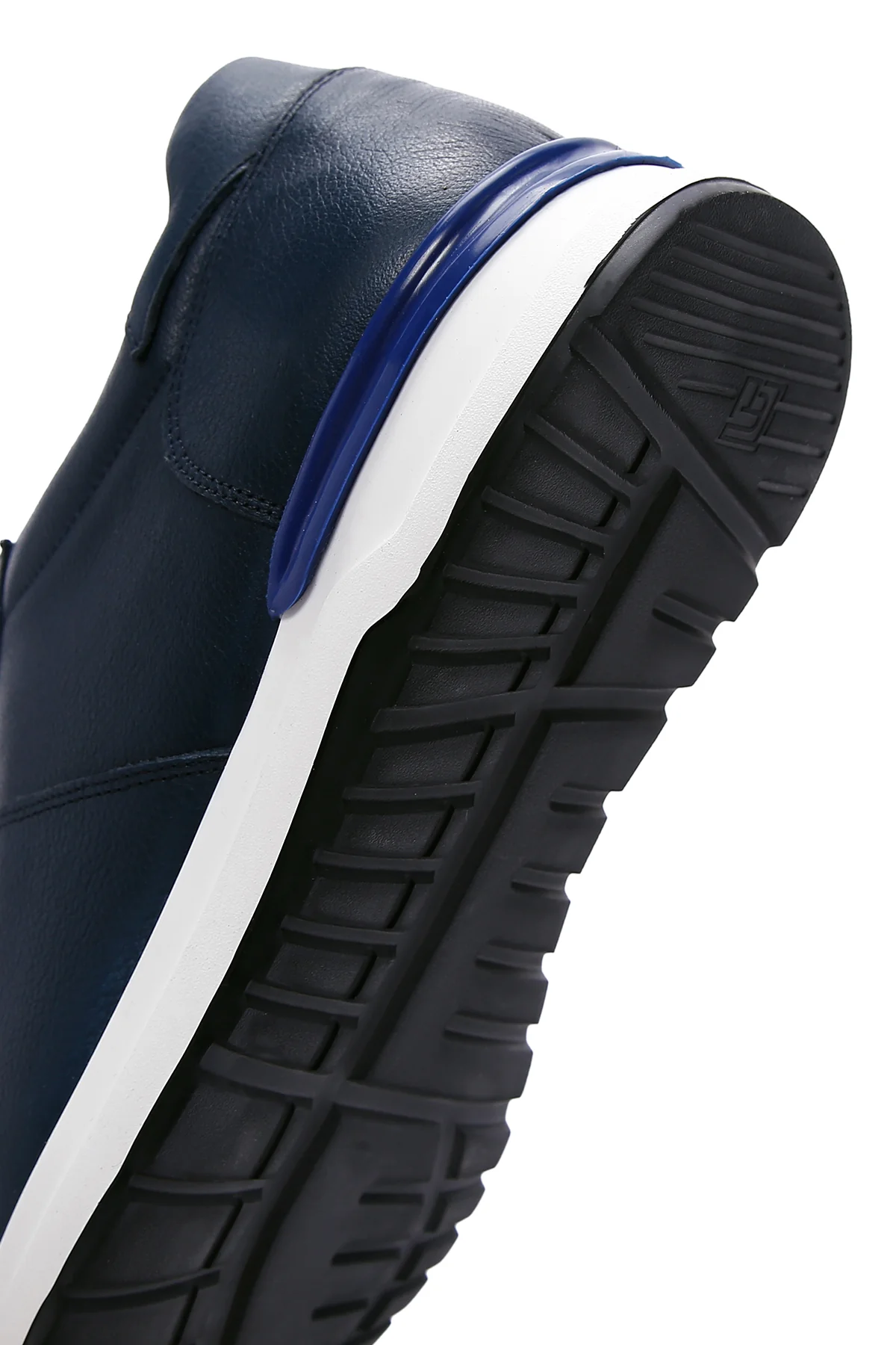 Erkek Lacivert Deri Sneaker - Image 8