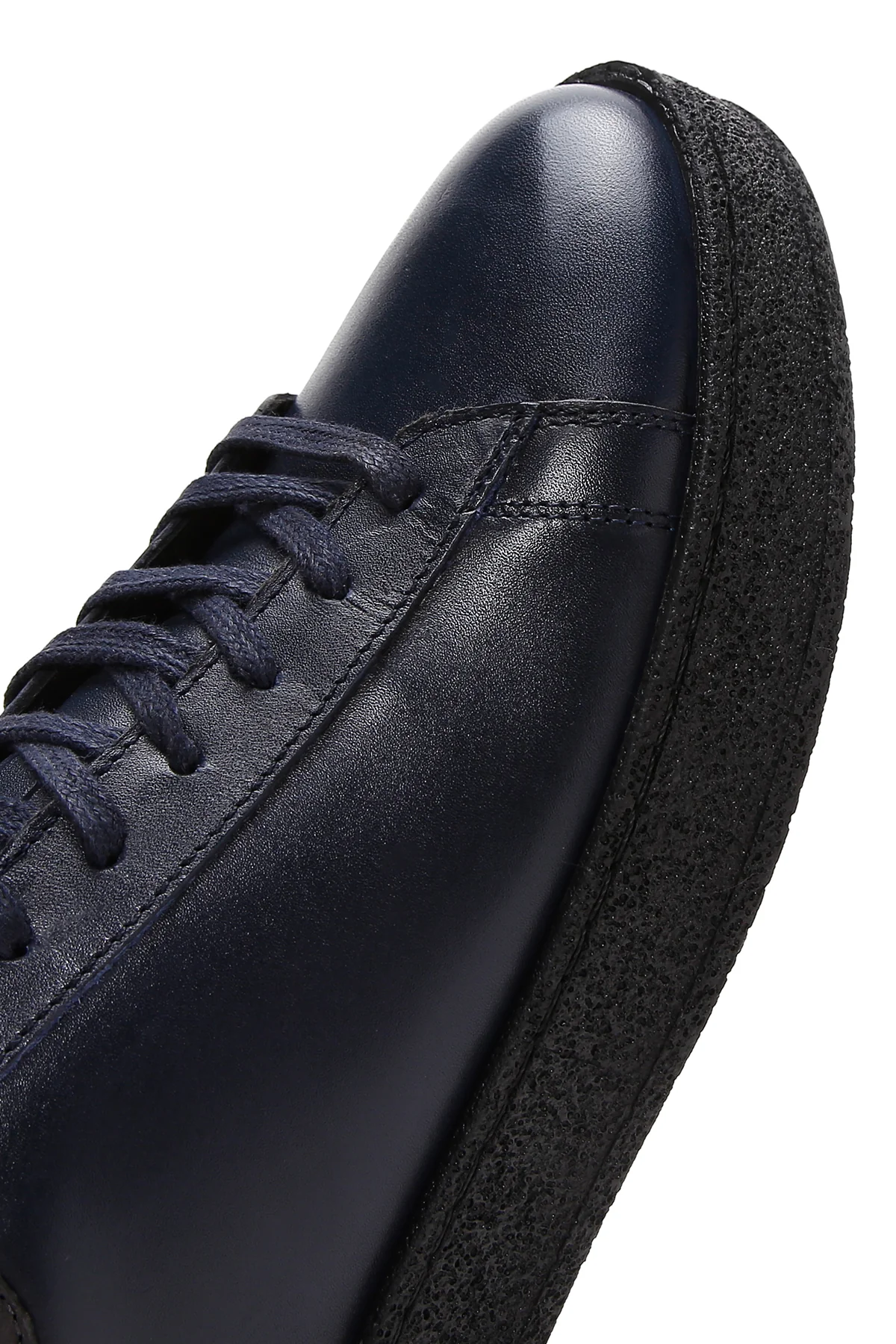 Erkek Lacivert Deri Sneaker - Image 8