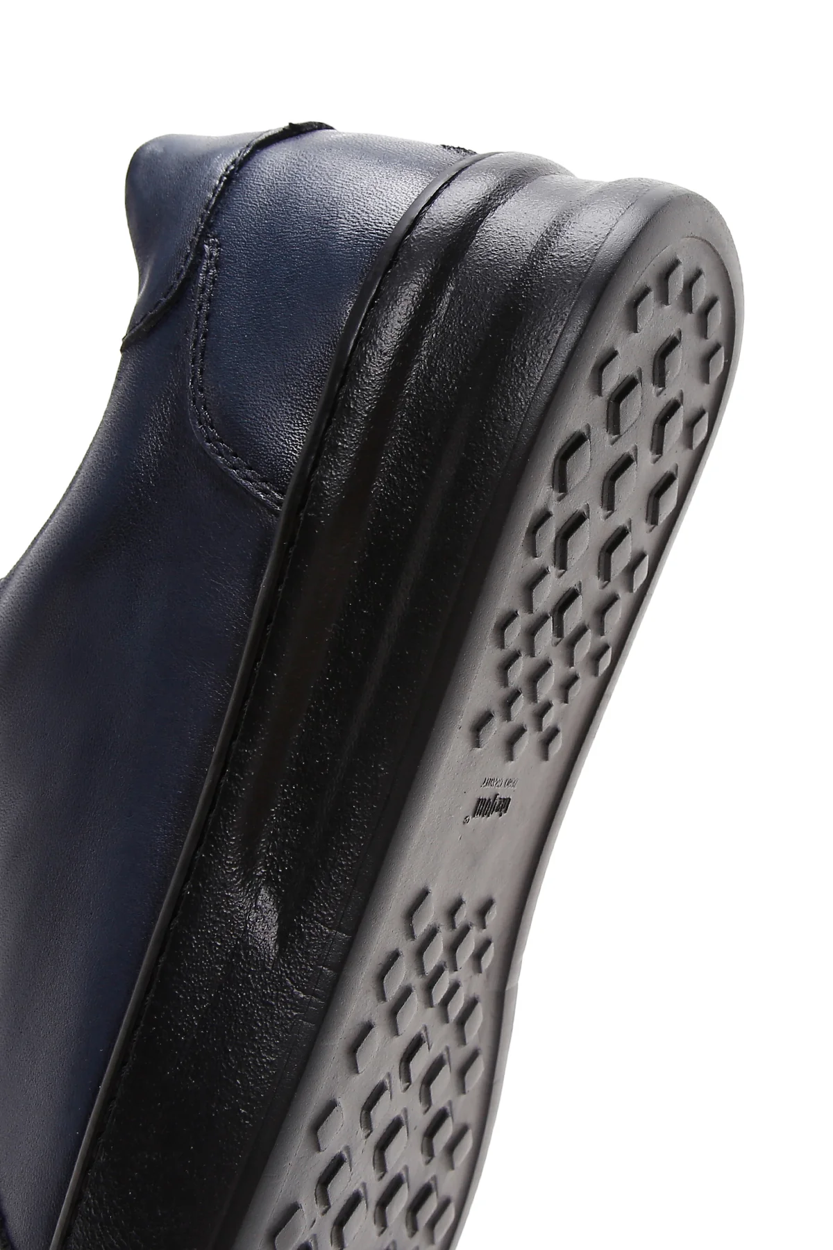 Erkek Lacivert Deri Sneaker - Image 7