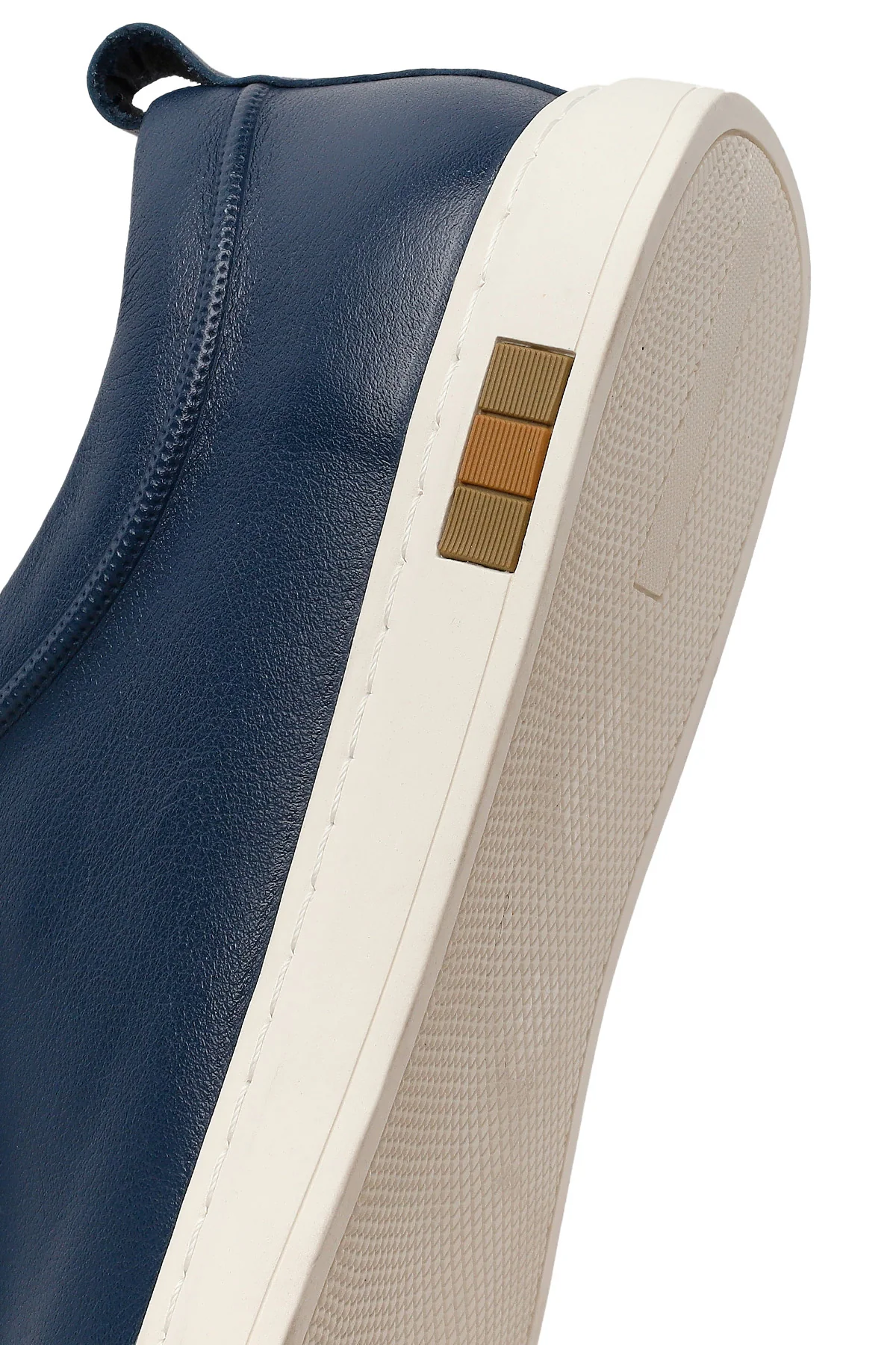 Erkek Lacivert Deri Sneaker - Image 8