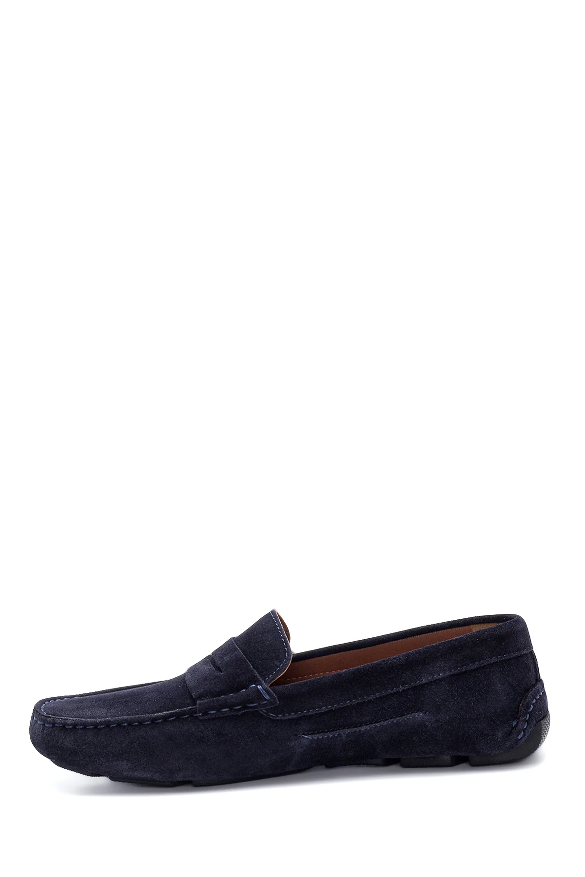 Erkek Lacivert Deri Süet Casual Loafer - Image 2
