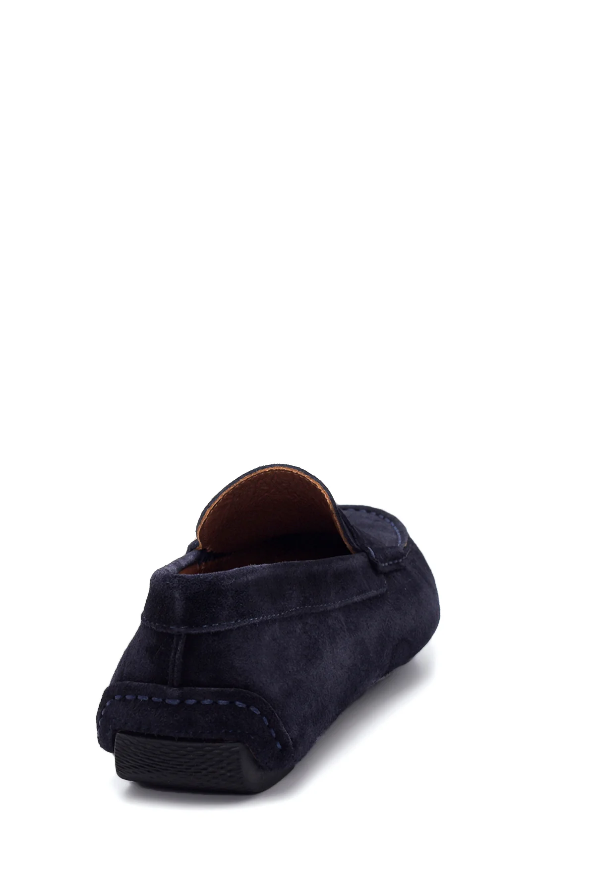 Erkek Lacivert Deri Süet Casual Loafer - Image 5