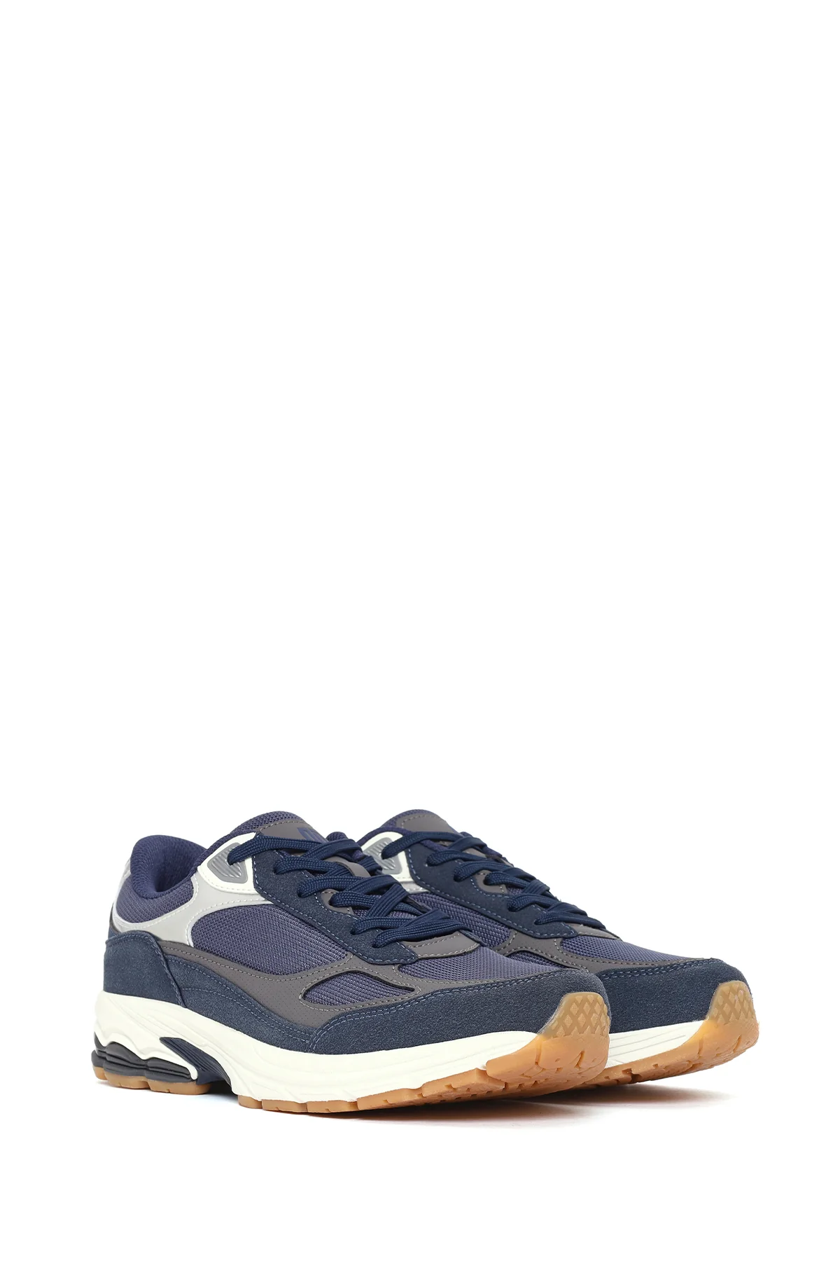 Erkek Lacivert Kalın Tabanlı Bağcıklı Sneaker - Image 2