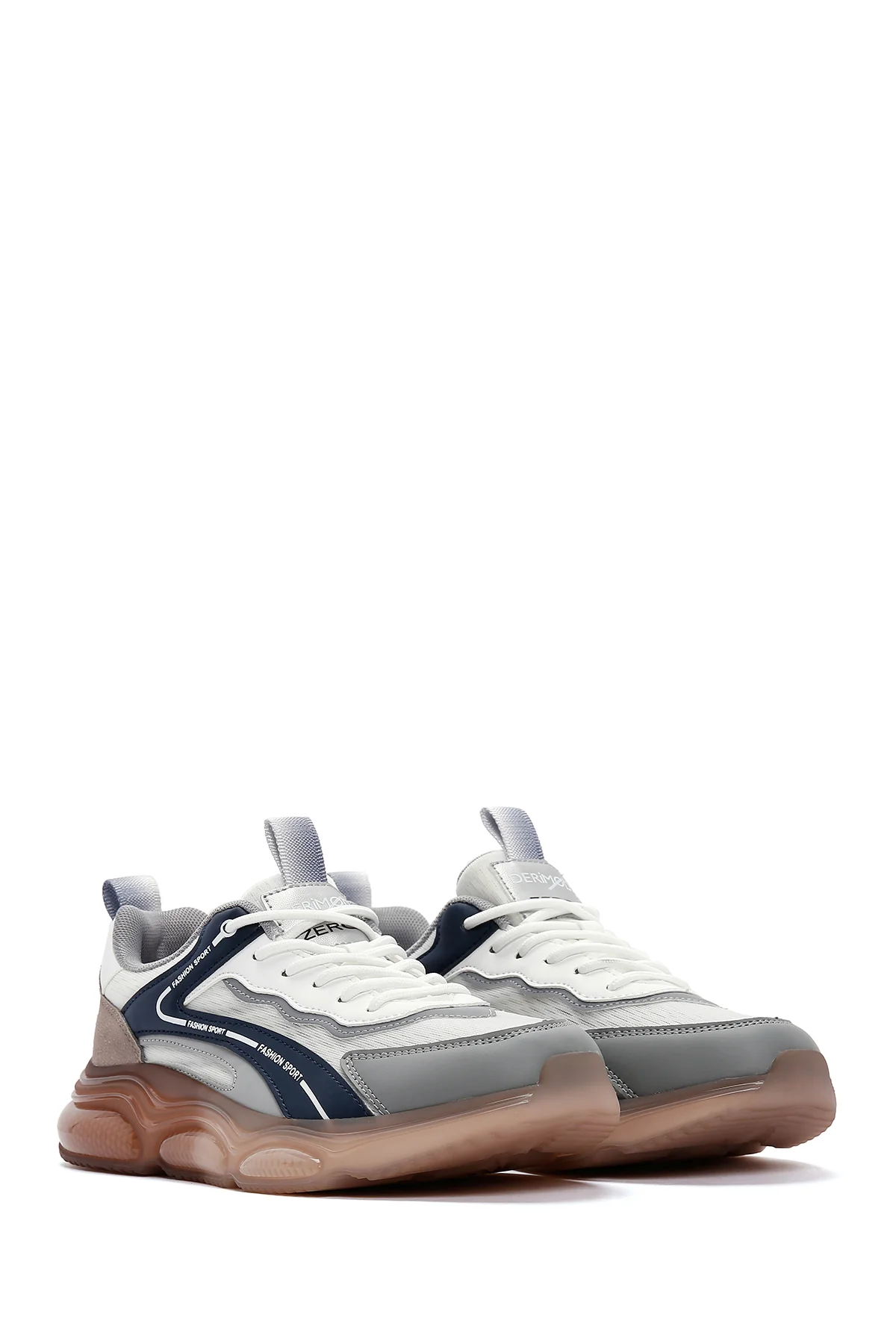 Erkek Lacivert Kalın Tabanlı Sneaker - Image 3