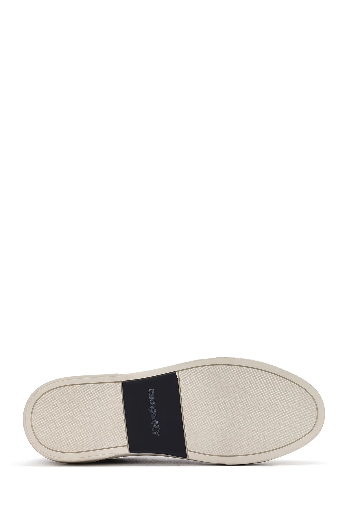 Erkek Lacivert Lastikli Deri Sneaker - Image 4