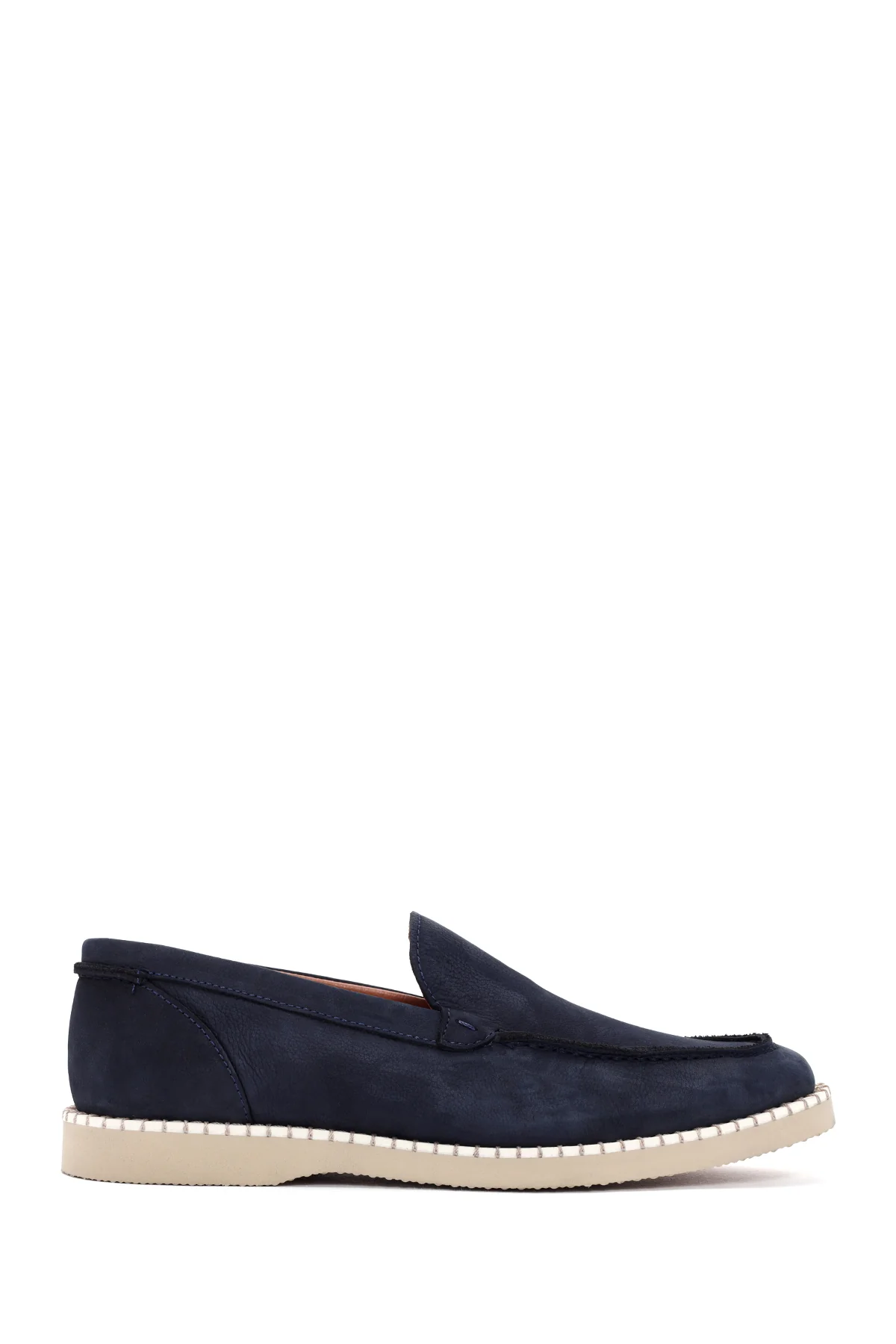 Erkek Lacivert Nubuk Deri Casual Loafer