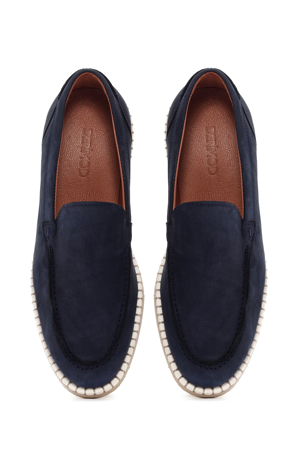Erkek Lacivert Nubuk Deri Casual Loafer - Image 7