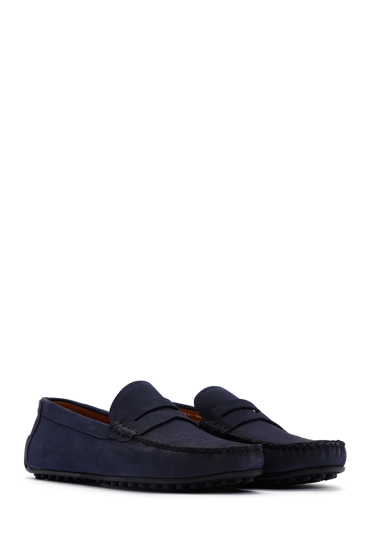 Erkek Lacivert Nubuk Deri Casual Loafer - Image 3