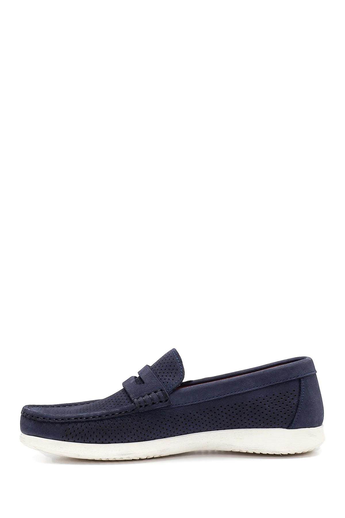 Erkek Lacivert Nubuk Deri Casual Loafer - Image 2