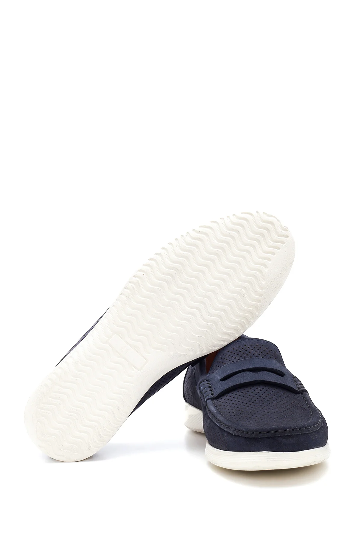 Erkek Lacivert Nubuk Deri Casual Loafer - Image 4