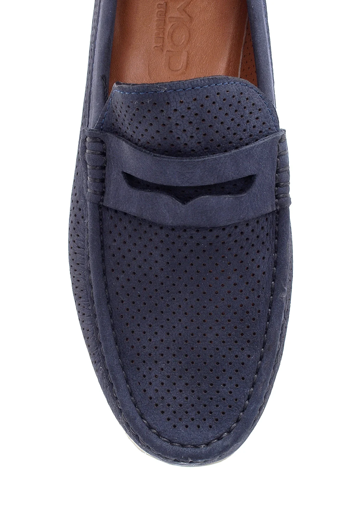 Erkek Lacivert Nubuk Deri Casual Loafer - Image 6