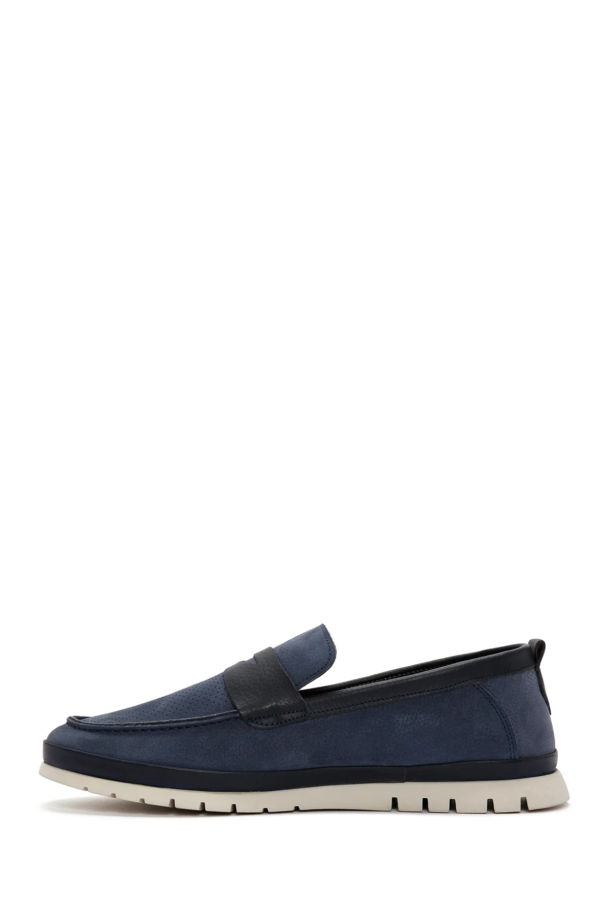 Erkek Lacivert Nubuk Deri Casual Loafer - Image 2