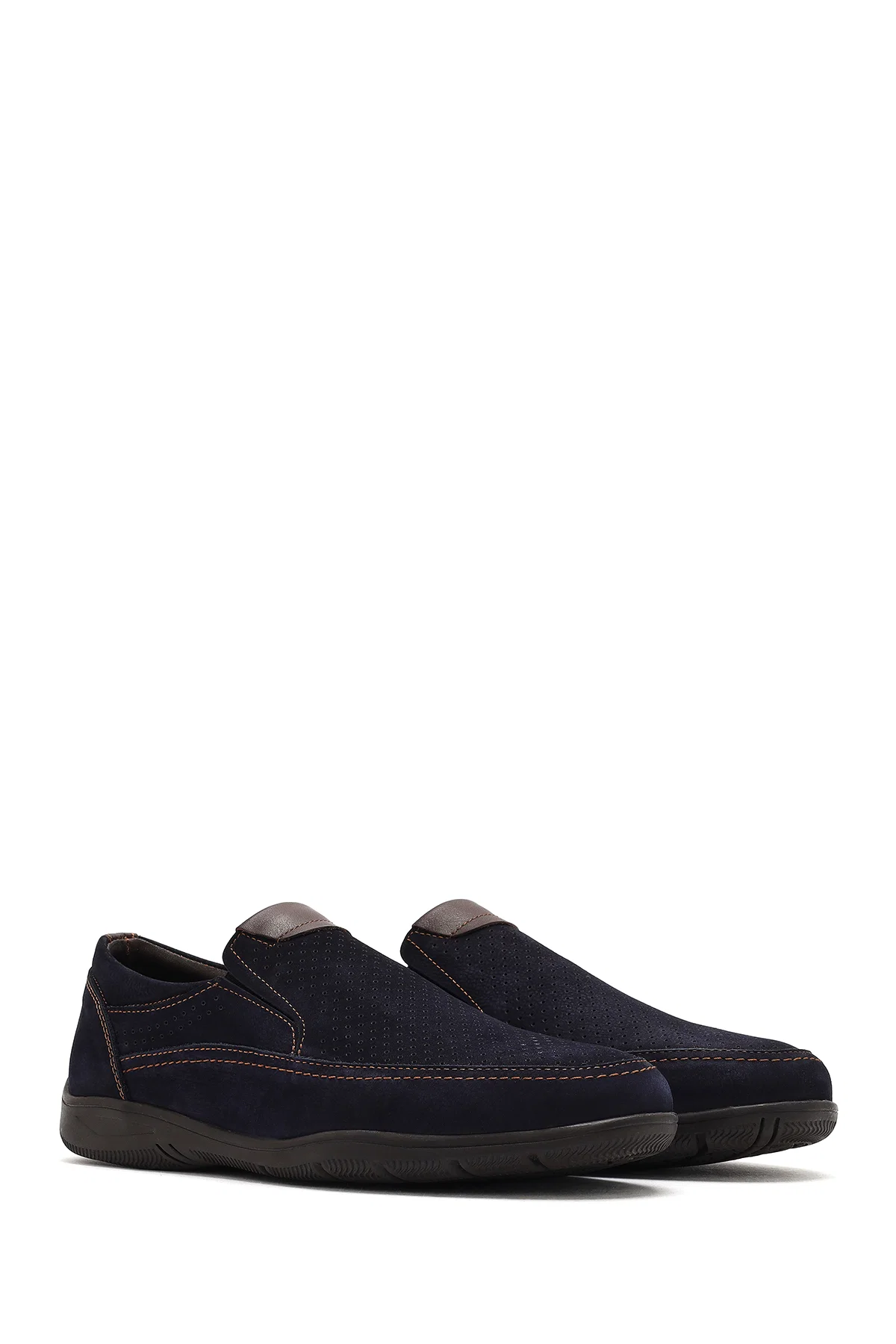 Erkek Lacivert Nubuk Deri Casual Loafer - Image 3