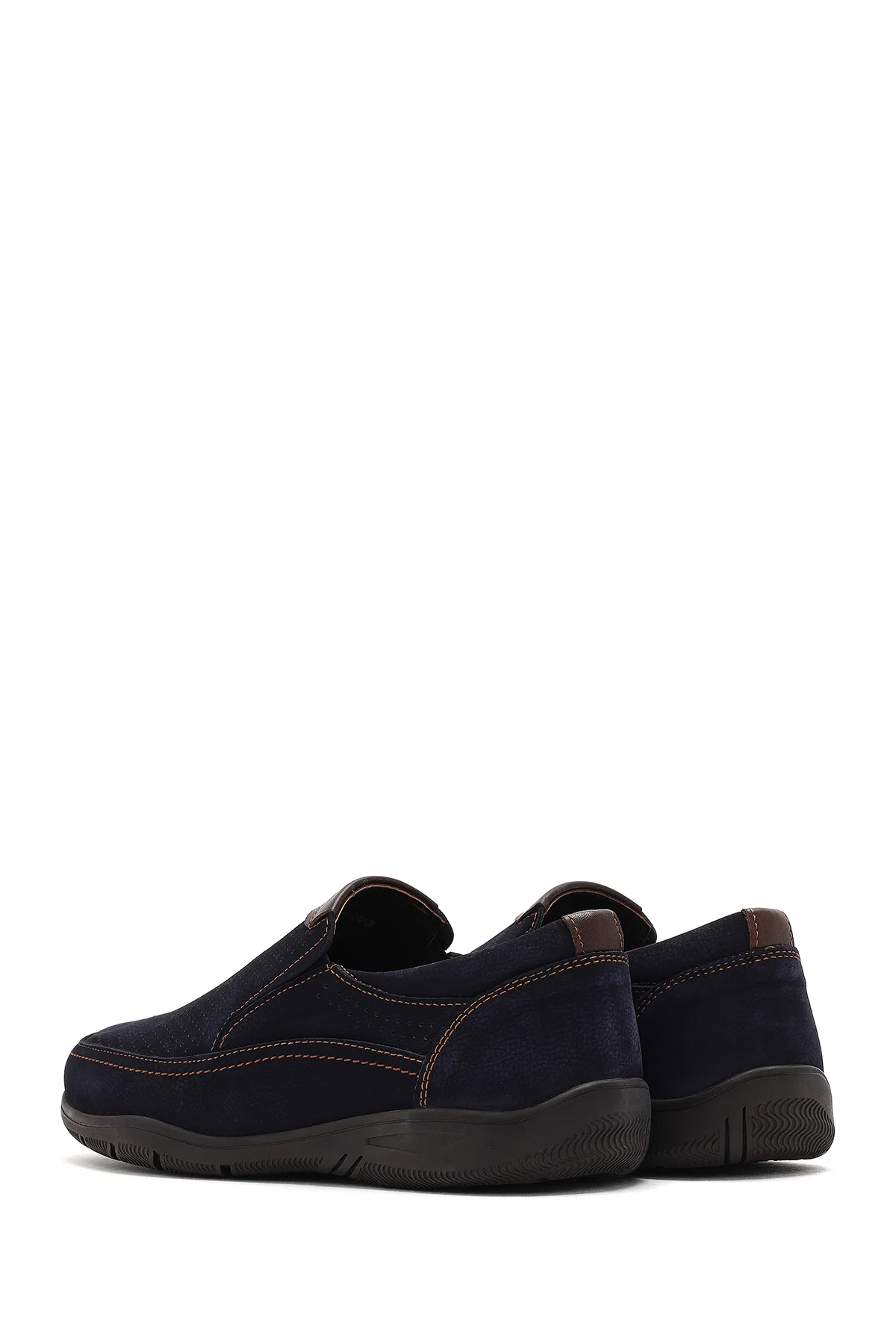 Erkek Lacivert Nubuk Deri Casual Loafer - Image 5