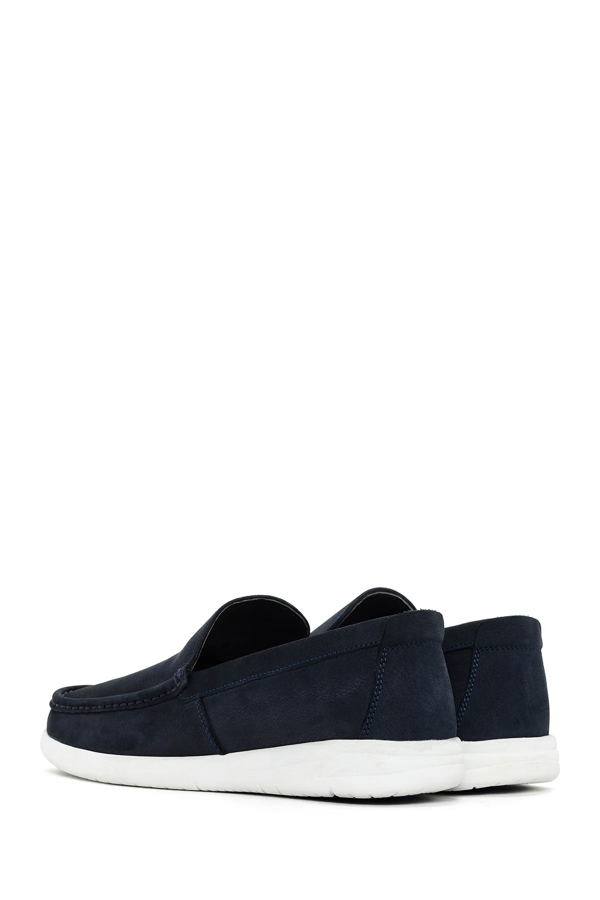 Erkek Lacivert Nubuk Deri Loafer - Image 5