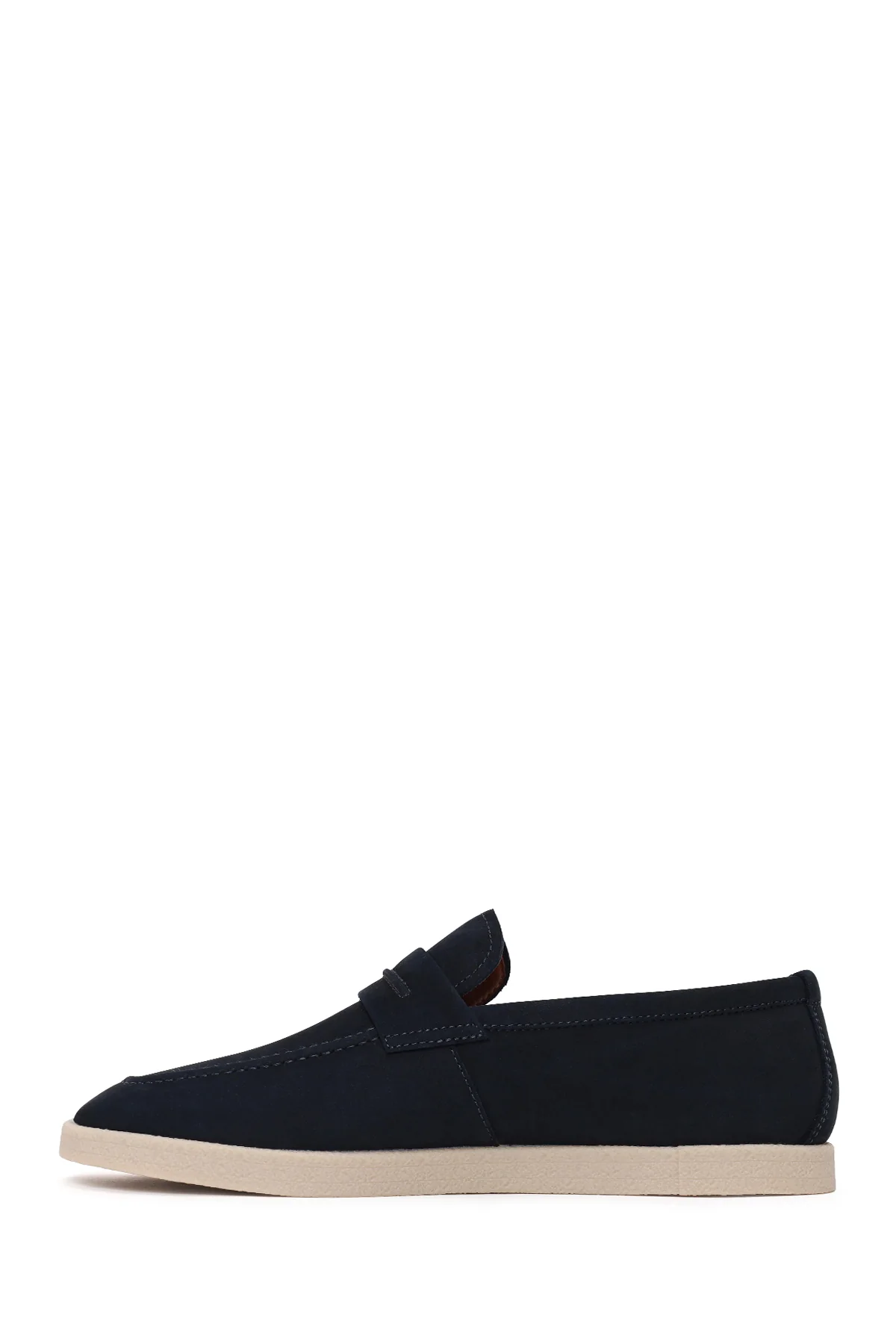 Erkek Lacivert Nubuk Deri Loafer - Image 3