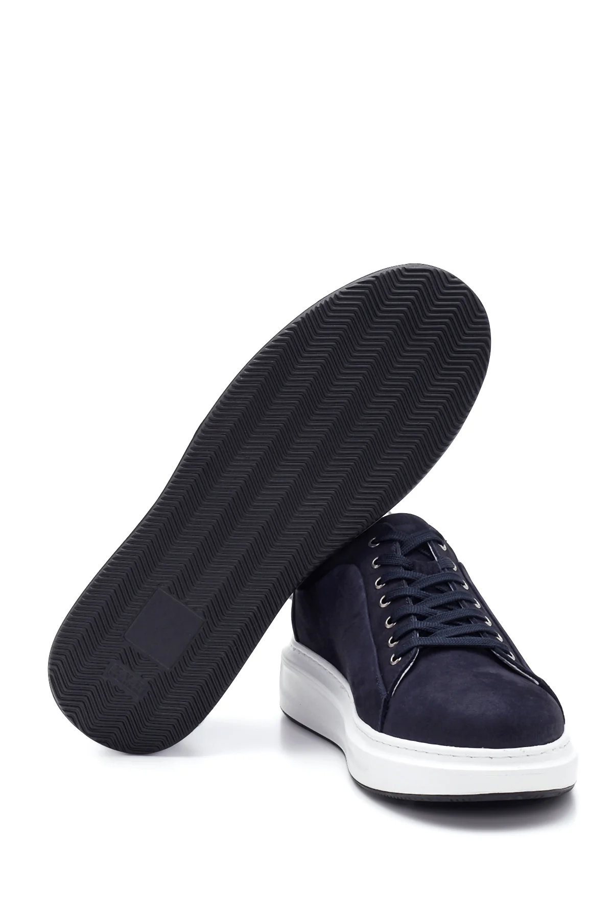 Erkek Lacivert Nubuk Deri Sneaker - Image 4