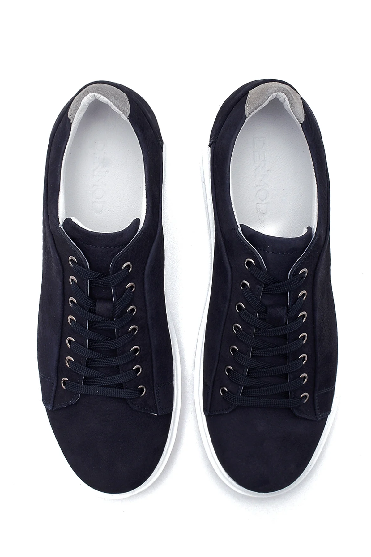 Erkek Lacivert Nubuk Deri Sneaker - Image 7