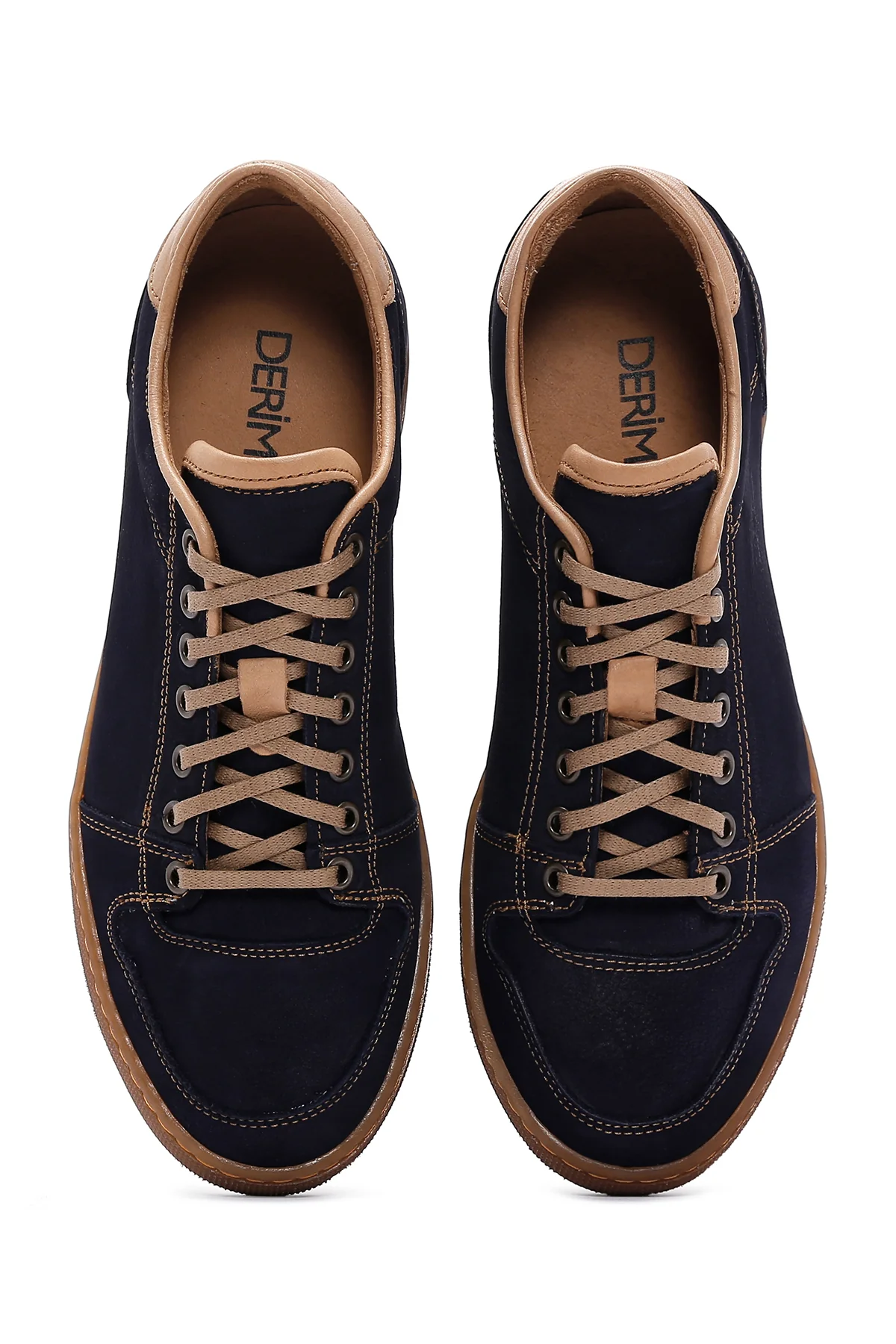 Erkek Lacivert Nubuk Deri Sneaker - Image 6