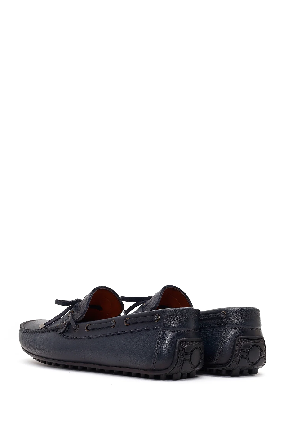 Erkek Lacivert Püsküllü Deri Loafer - Image 6