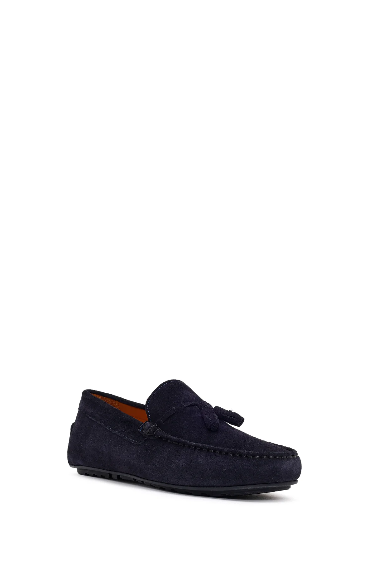 Erkek Lacivert Püsküllü Süet Deri Loafer - Image 7