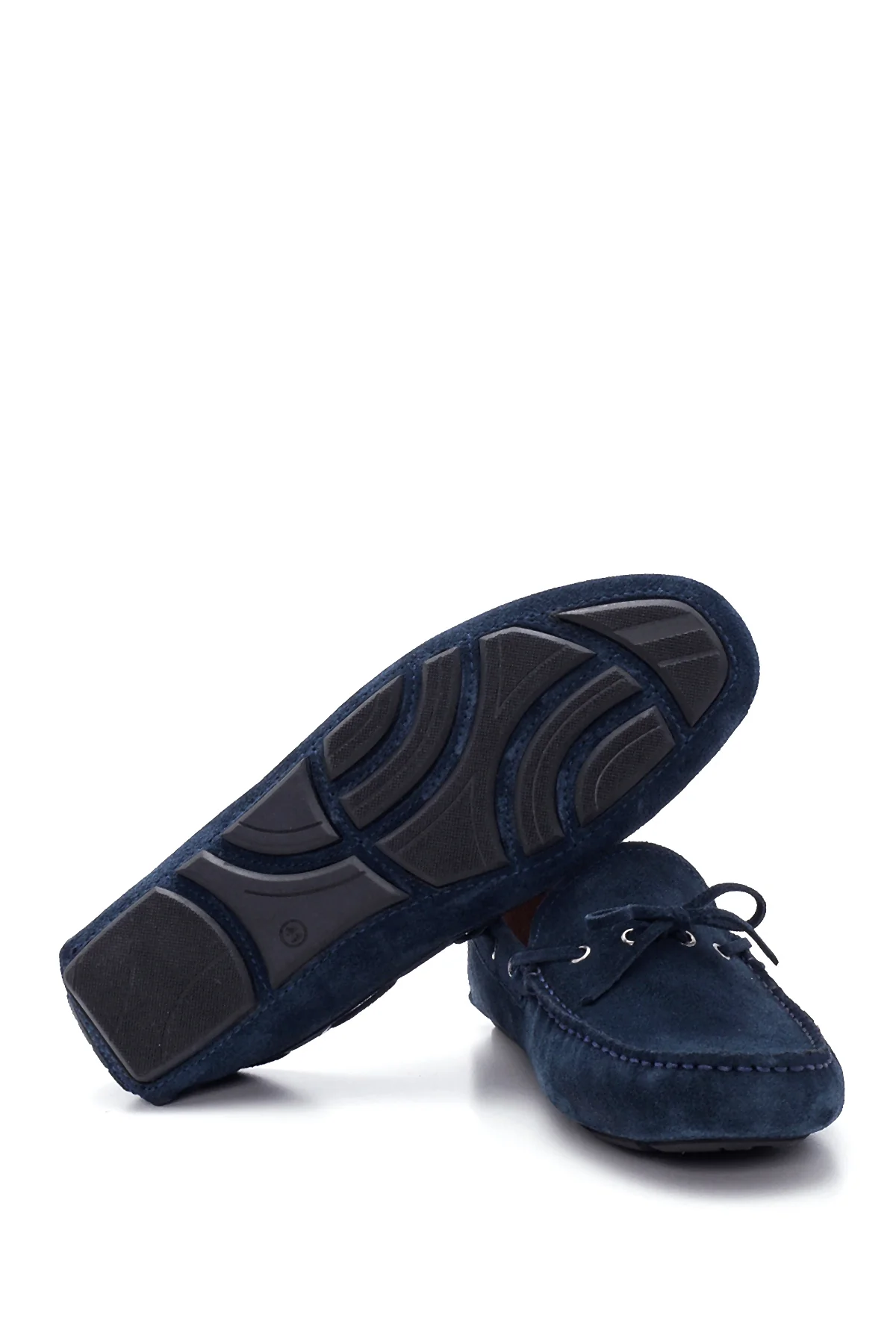 Erkek Lacivert Süet Deri Casual Loafer - Image 4