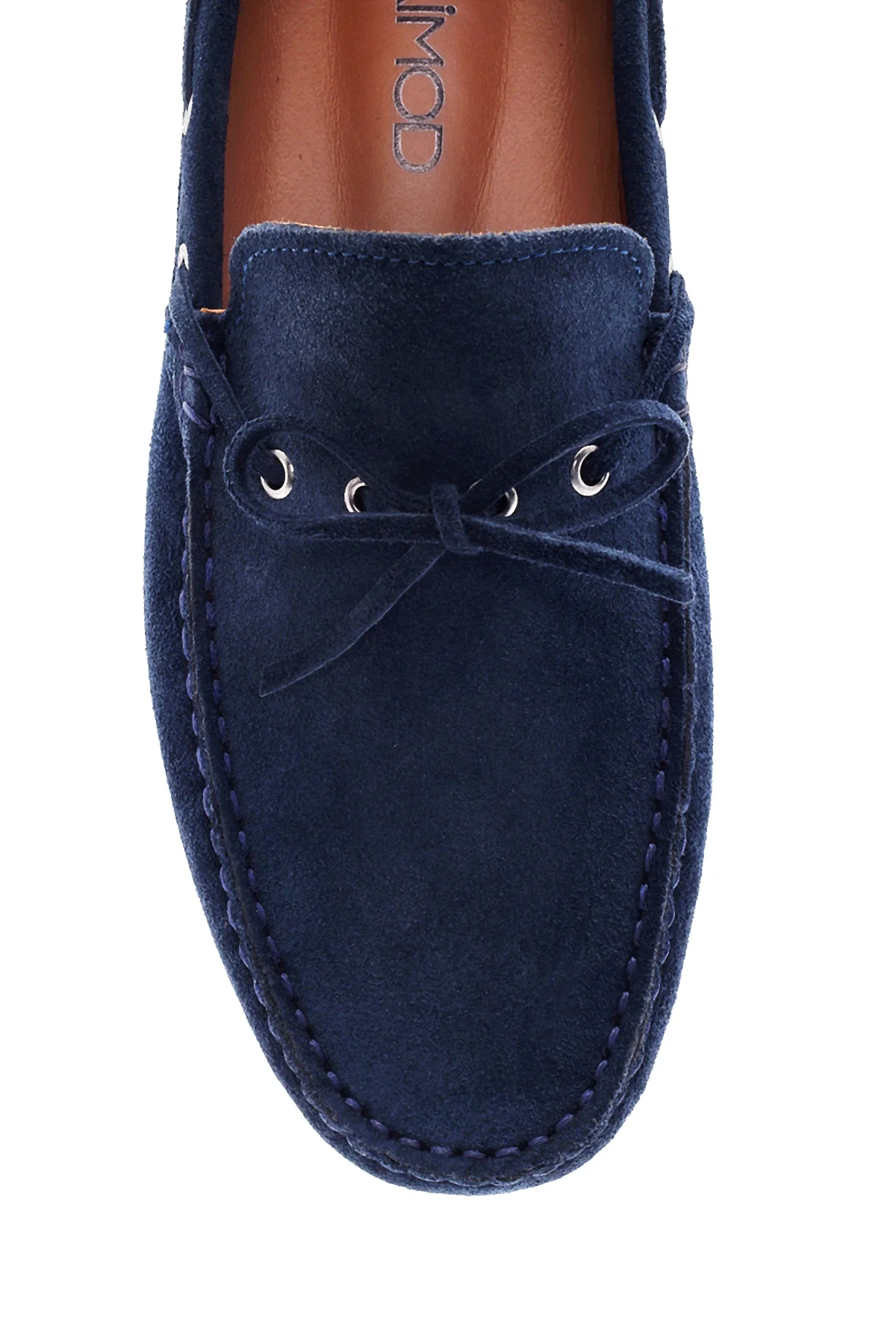 Erkek Lacivert Süet Deri Casual Loafer - Image 6