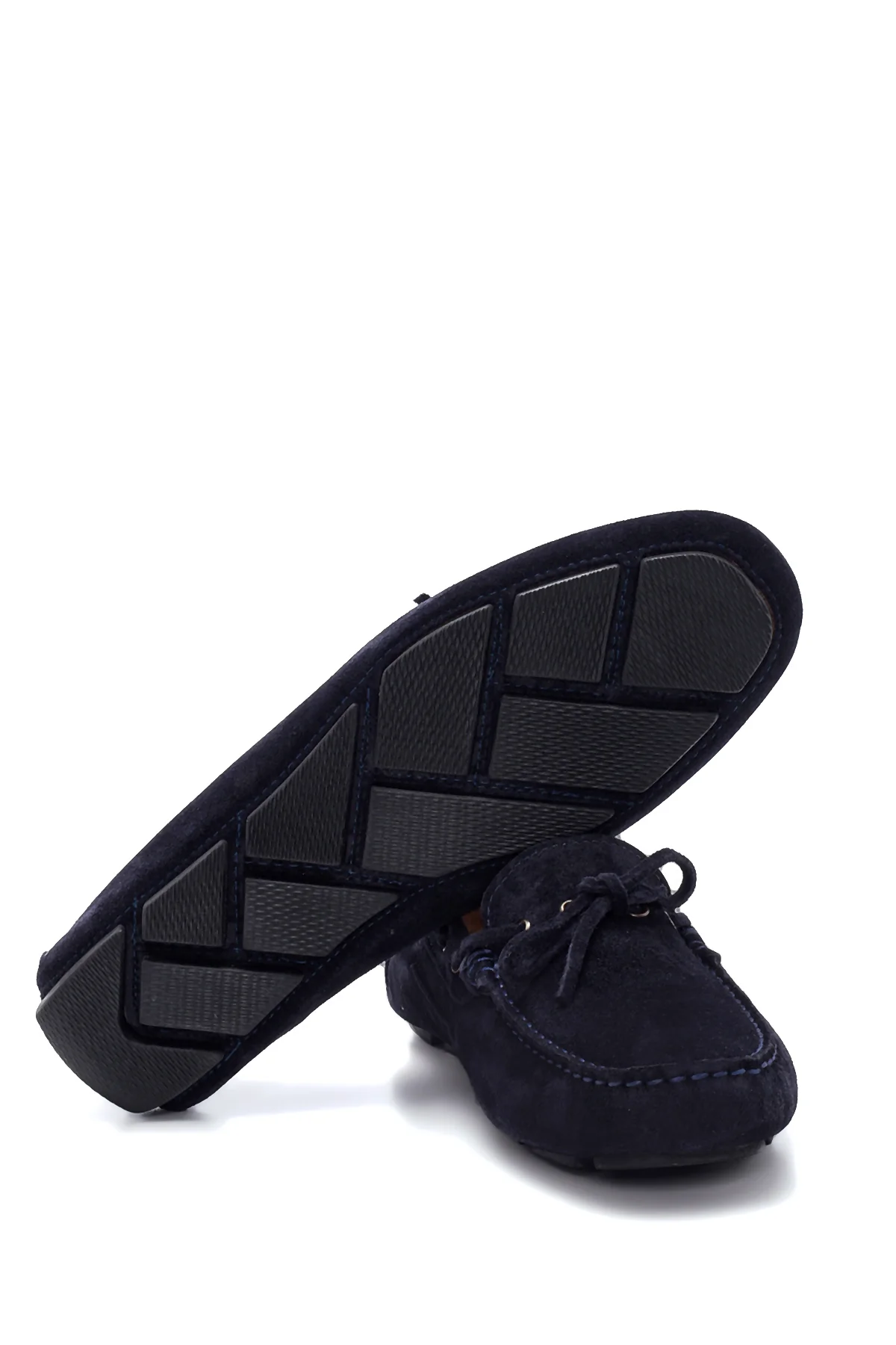 Erkek Lacivert Süet Deri Casual Loafer - Image 4
