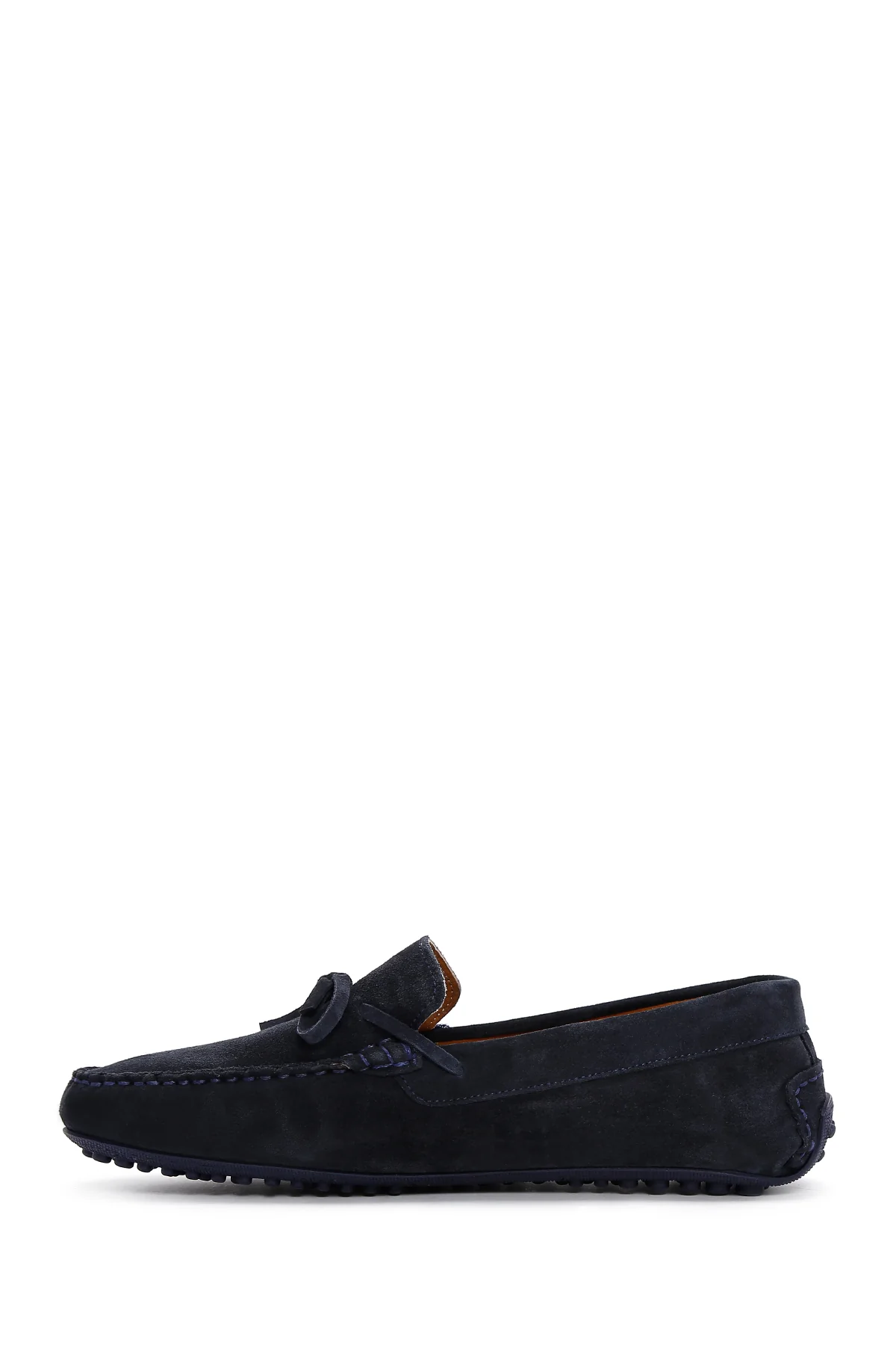 Erkek Lacivert Süet Deri Casual Loafer - Image 2