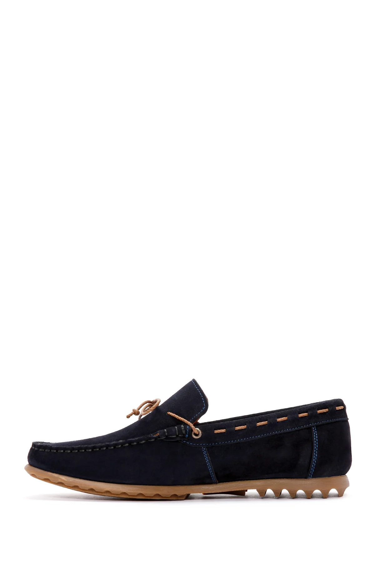 Erkek Lacivert Süet Deri Casual Loafer - Image 2