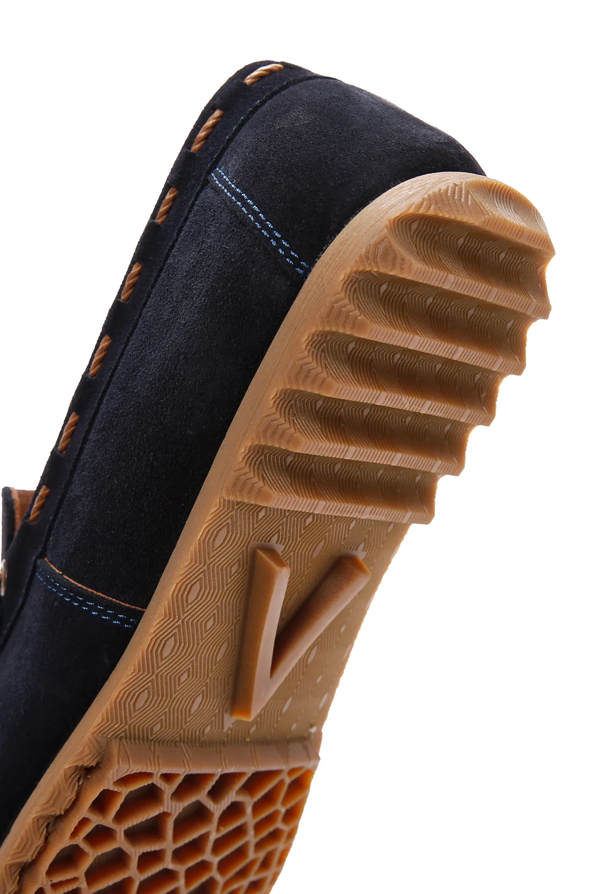 Erkek Lacivert Süet Deri Casual Loafer - Image 9
