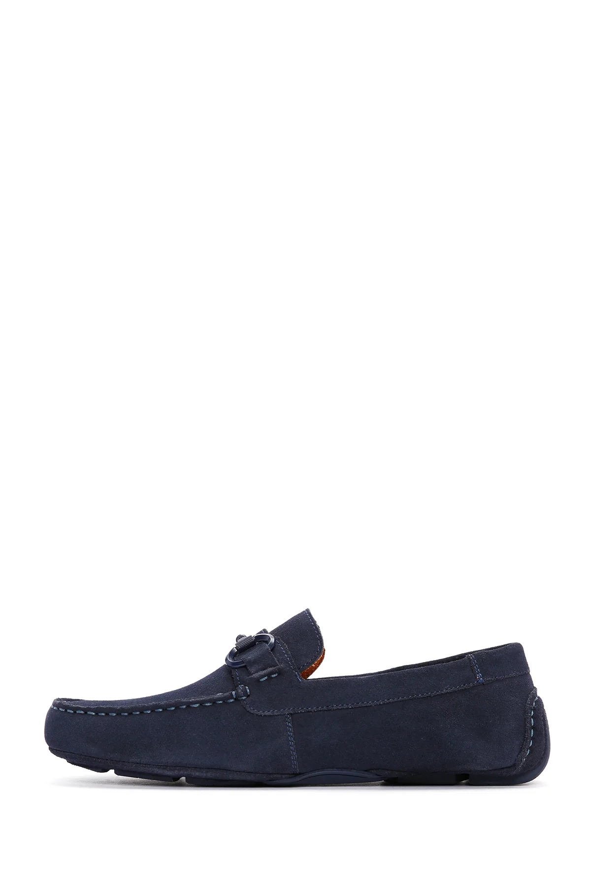Erkek Lacivert Süet Deri Casual Loafer - Image 2