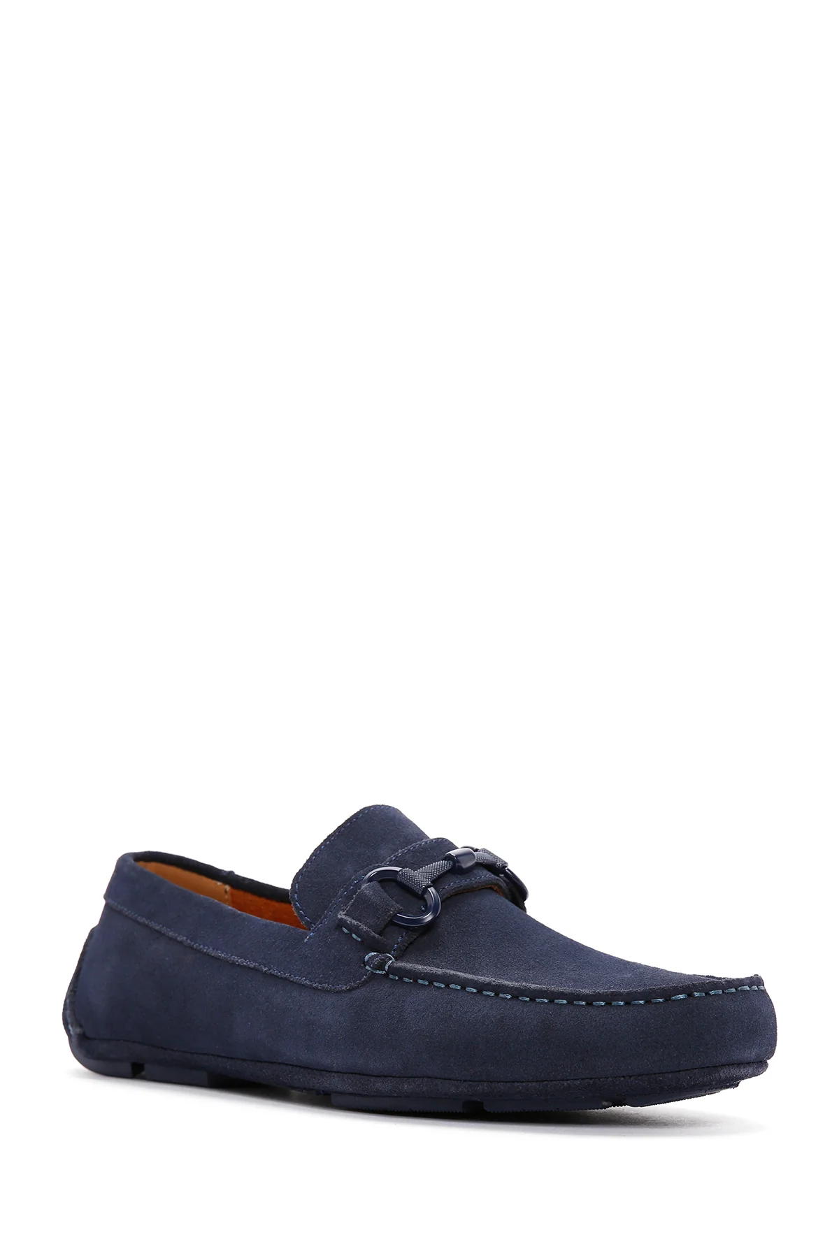 Erkek Lacivert Süet Deri Casual Loafer - Image 6